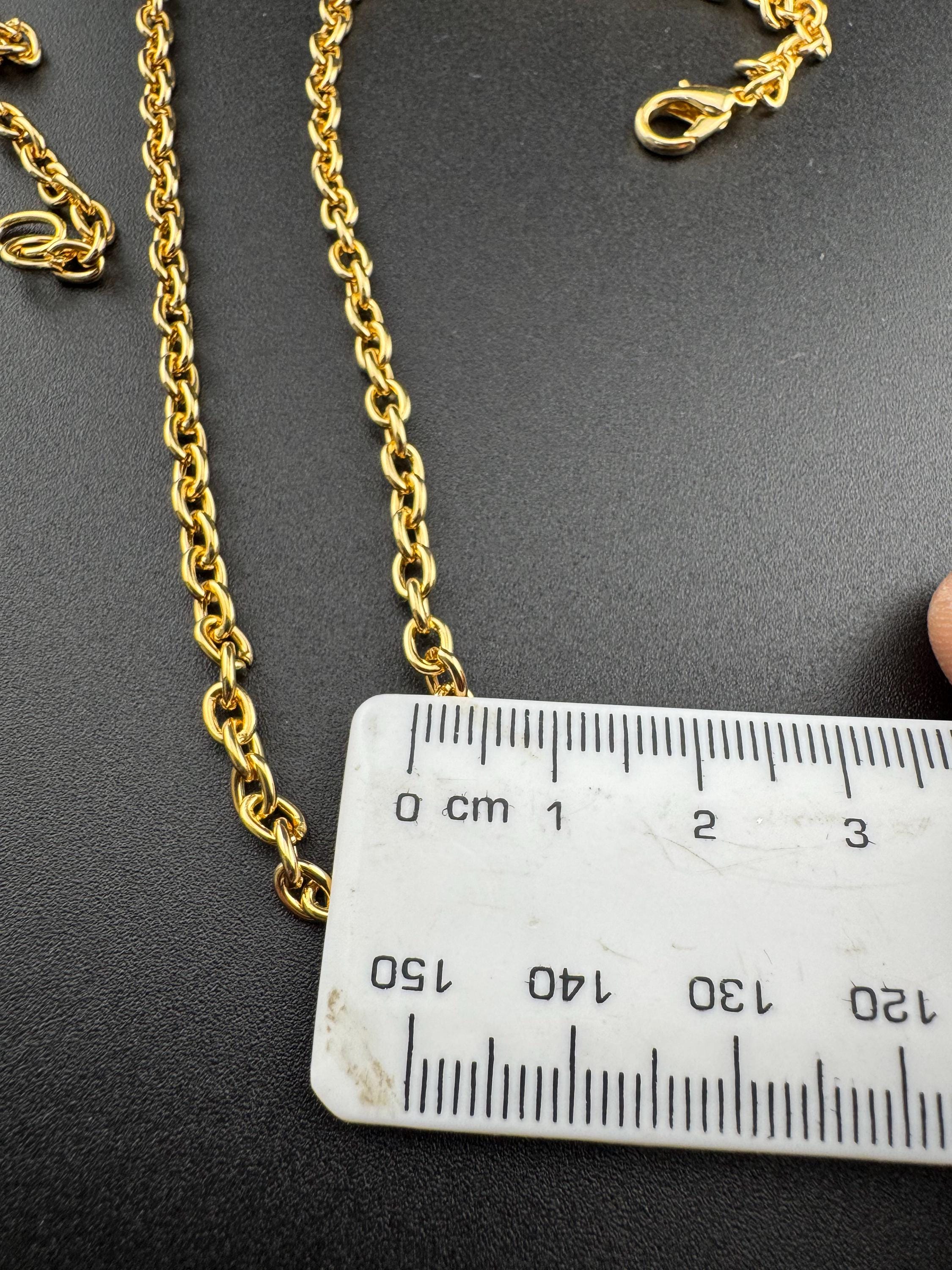 28” 72cm long gold cable chain necklace