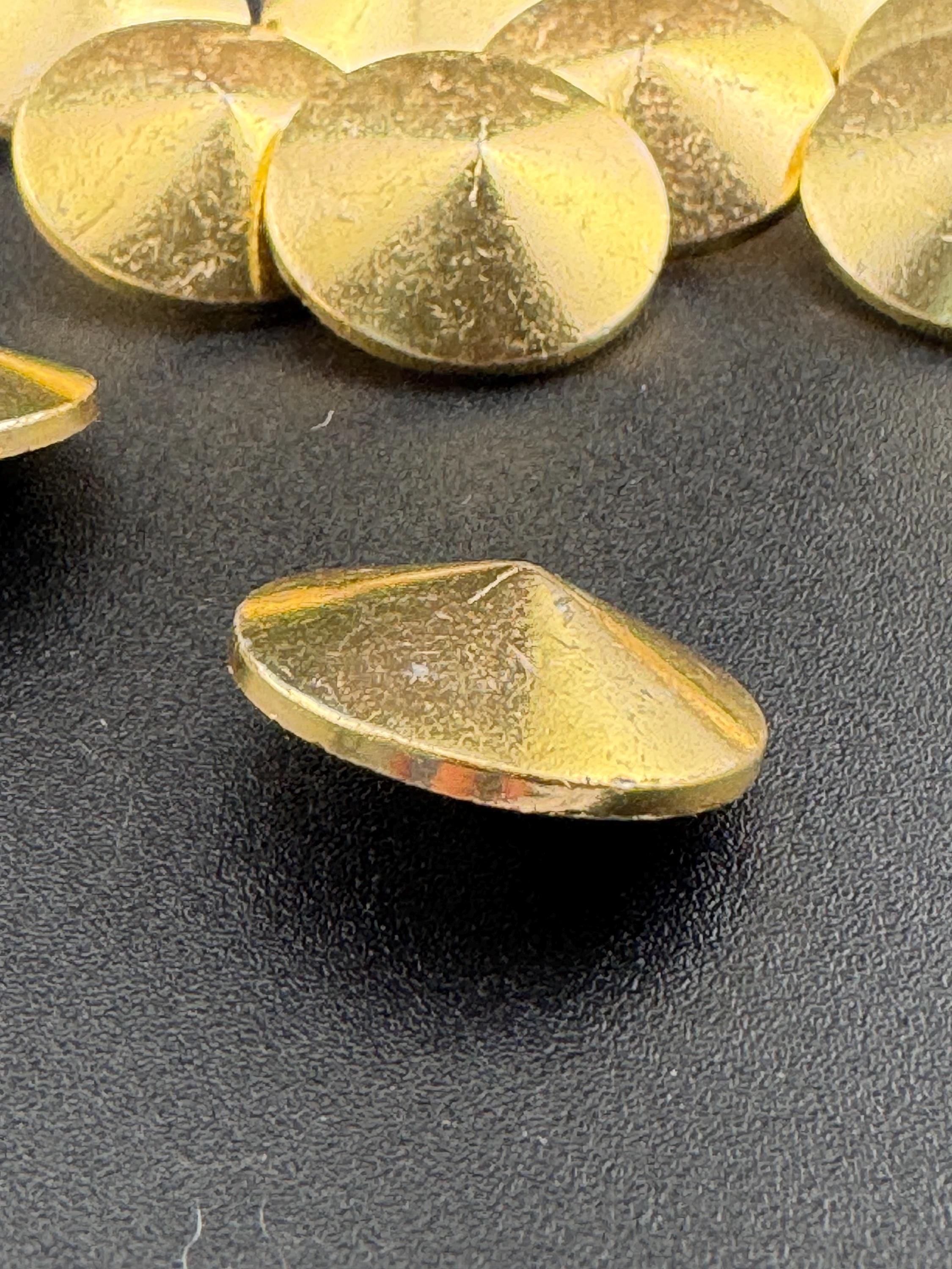 Vintage Gold Tone Conical Buttons: 18mm Sewing Supplies (Pack of 10)