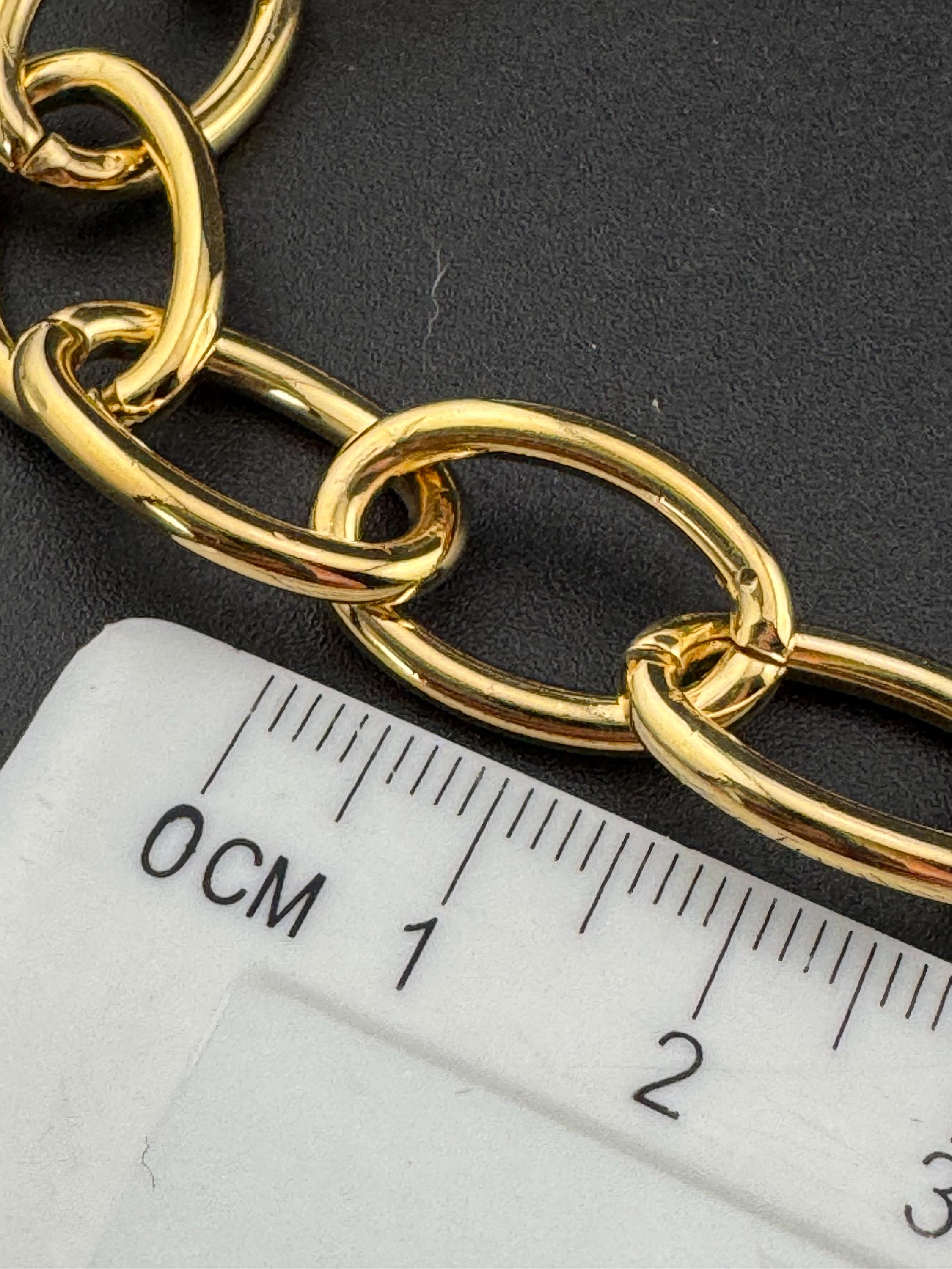 Y2K Heart Charm Pendant Necklace: Chunky Gold Cable Chain