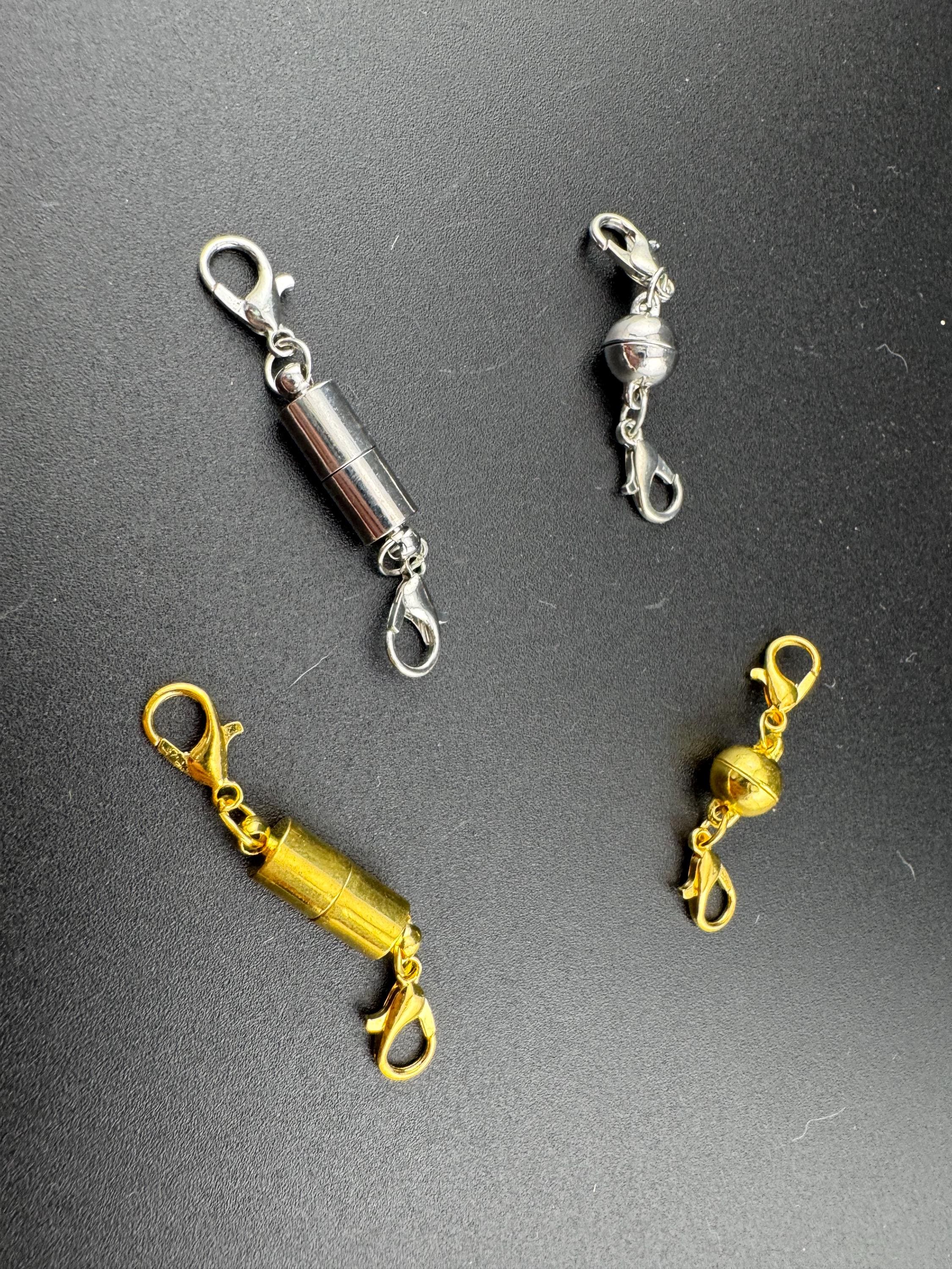 Magnetic Necklace Clasp Converter: Gold or Silver Tone, Easy Fastening