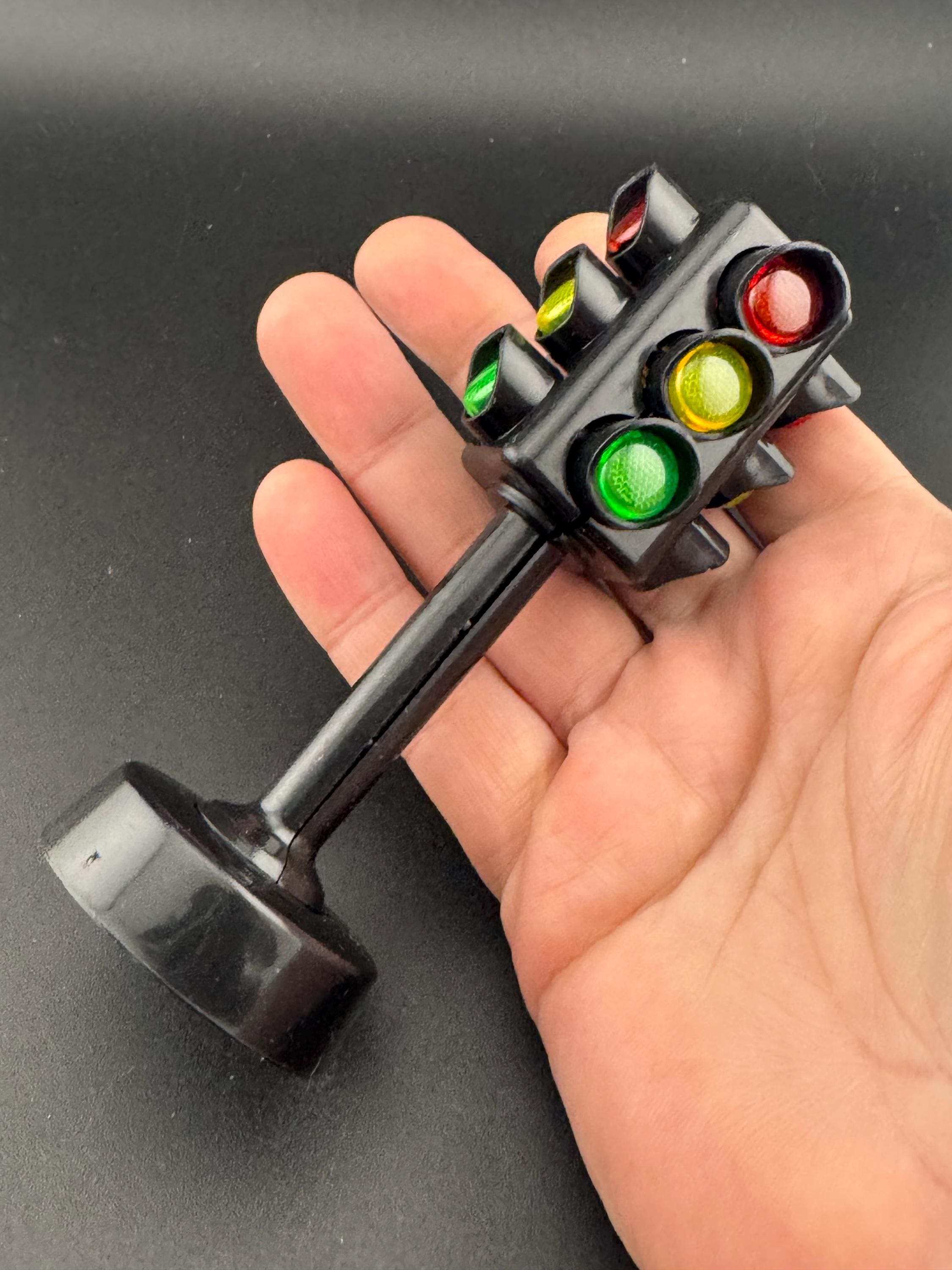 Miniature Traffic Light Cake Topper: Reusable Birthday Decoration