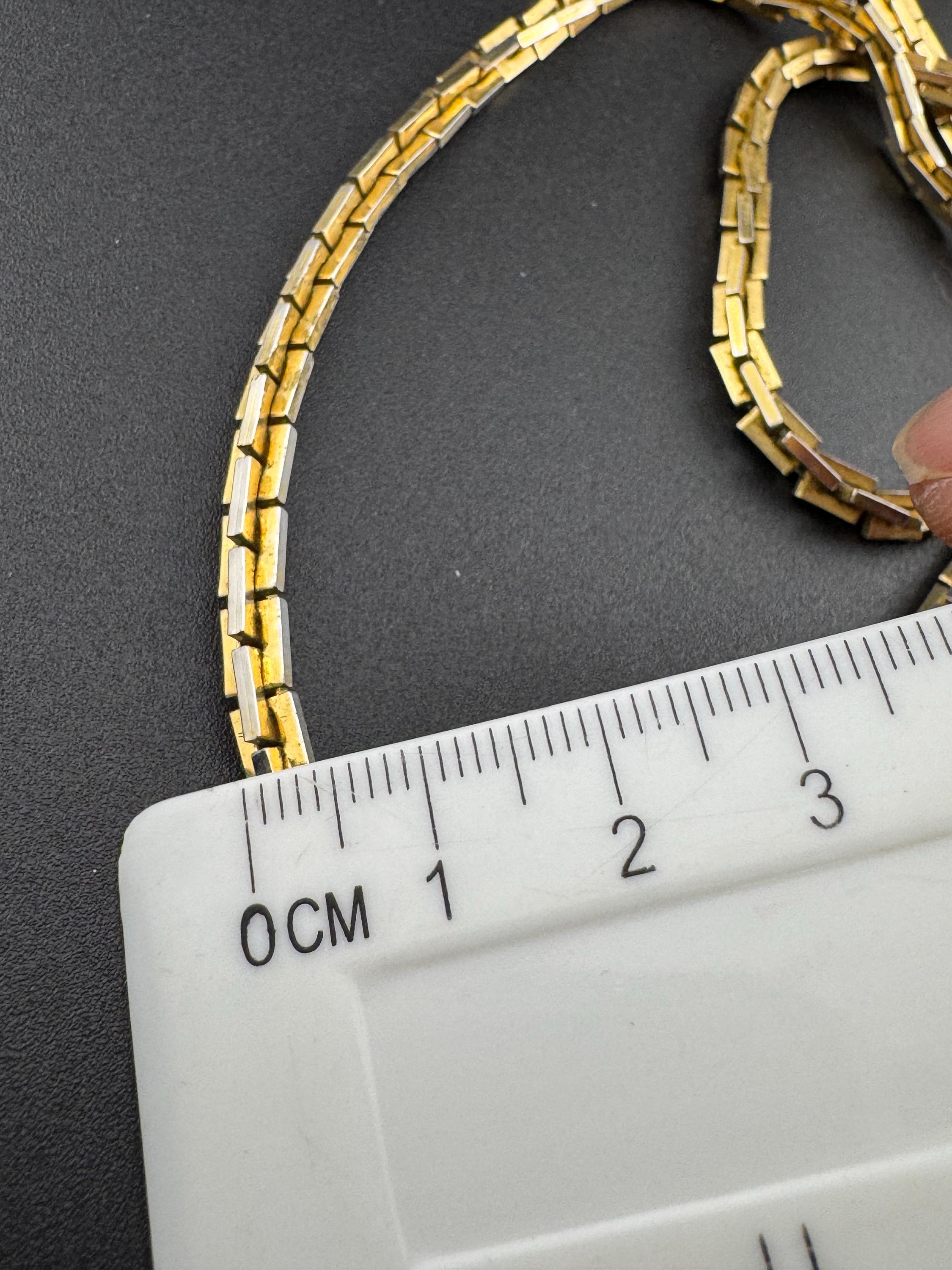 signed GROSSE Designer vintage 103cm long gold plated fancy chain link necklace