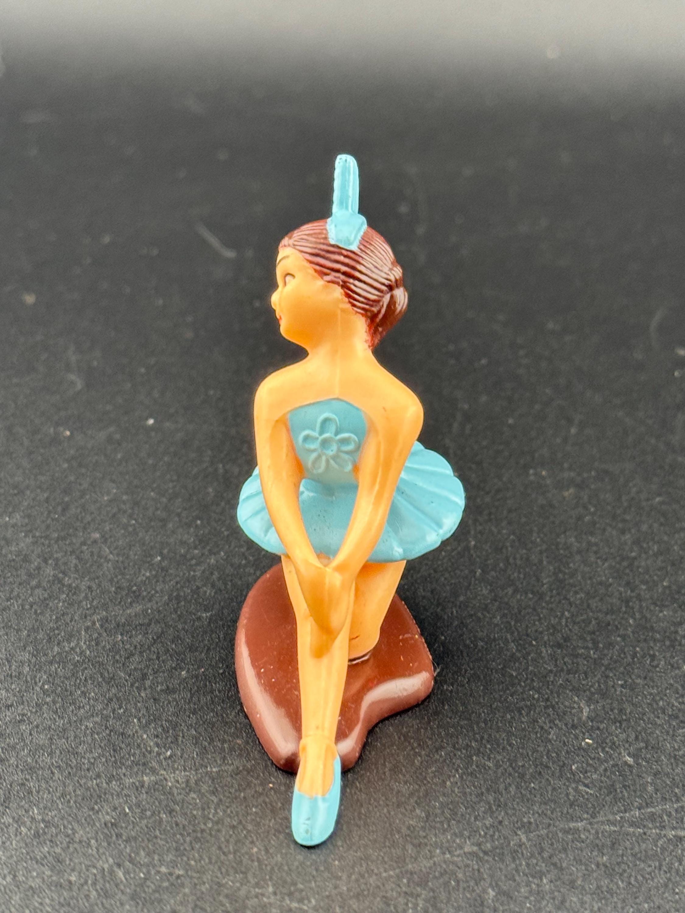 Novelty ballerina in a light blue dress plastic Cake topper, ballet dancer decoration