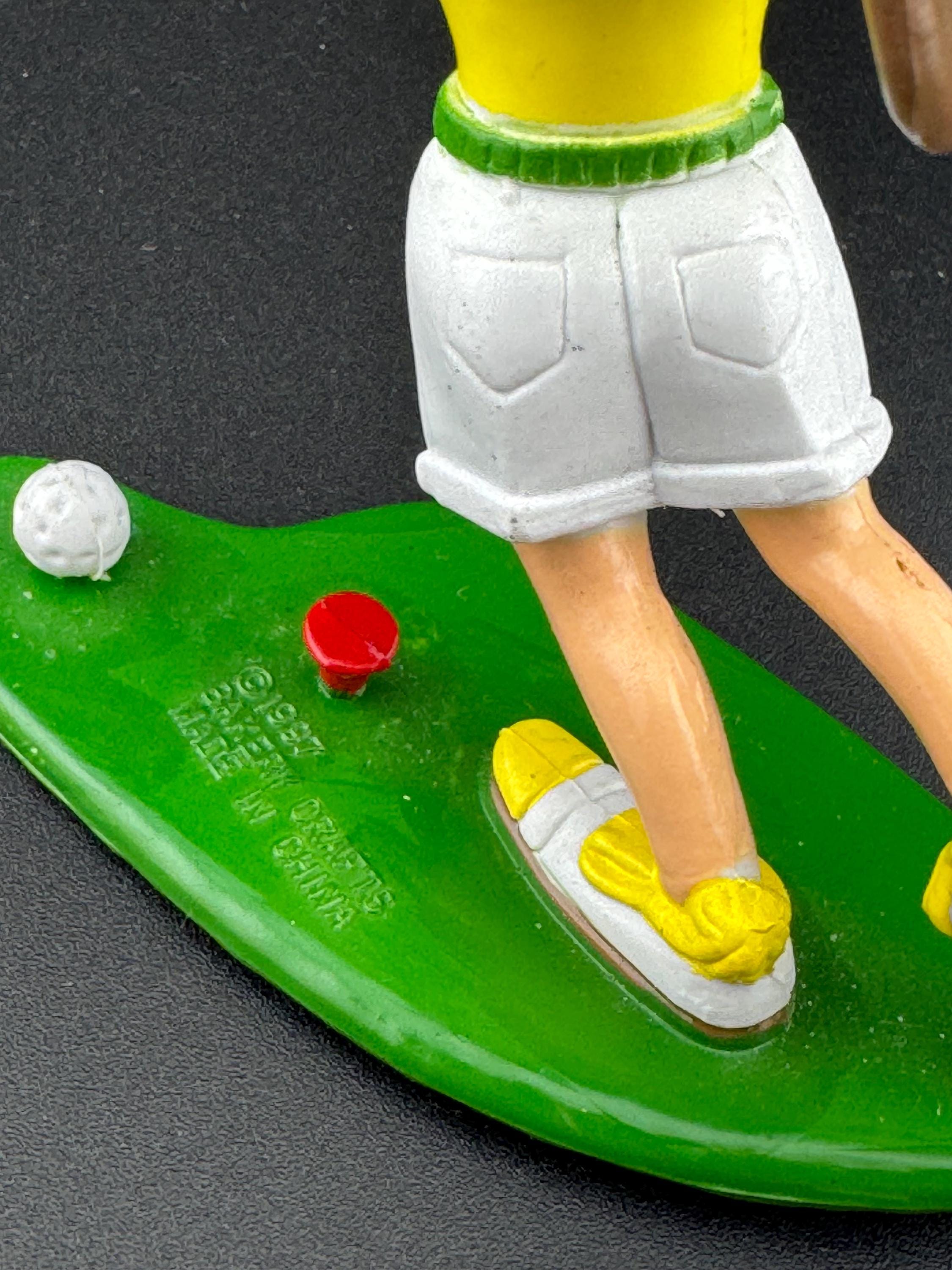 Novelty comedy Lady driver golfer birthday cake topper, novelty sports, female playing golf figure decoration