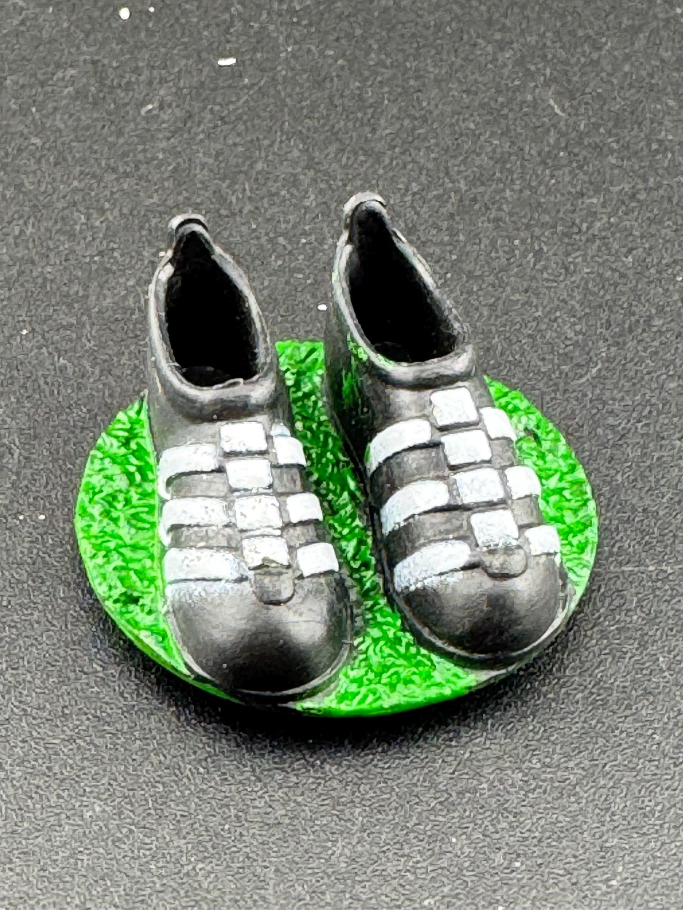 men’s footballer birthday cake topper, novelty sports, man playing football figure decoration