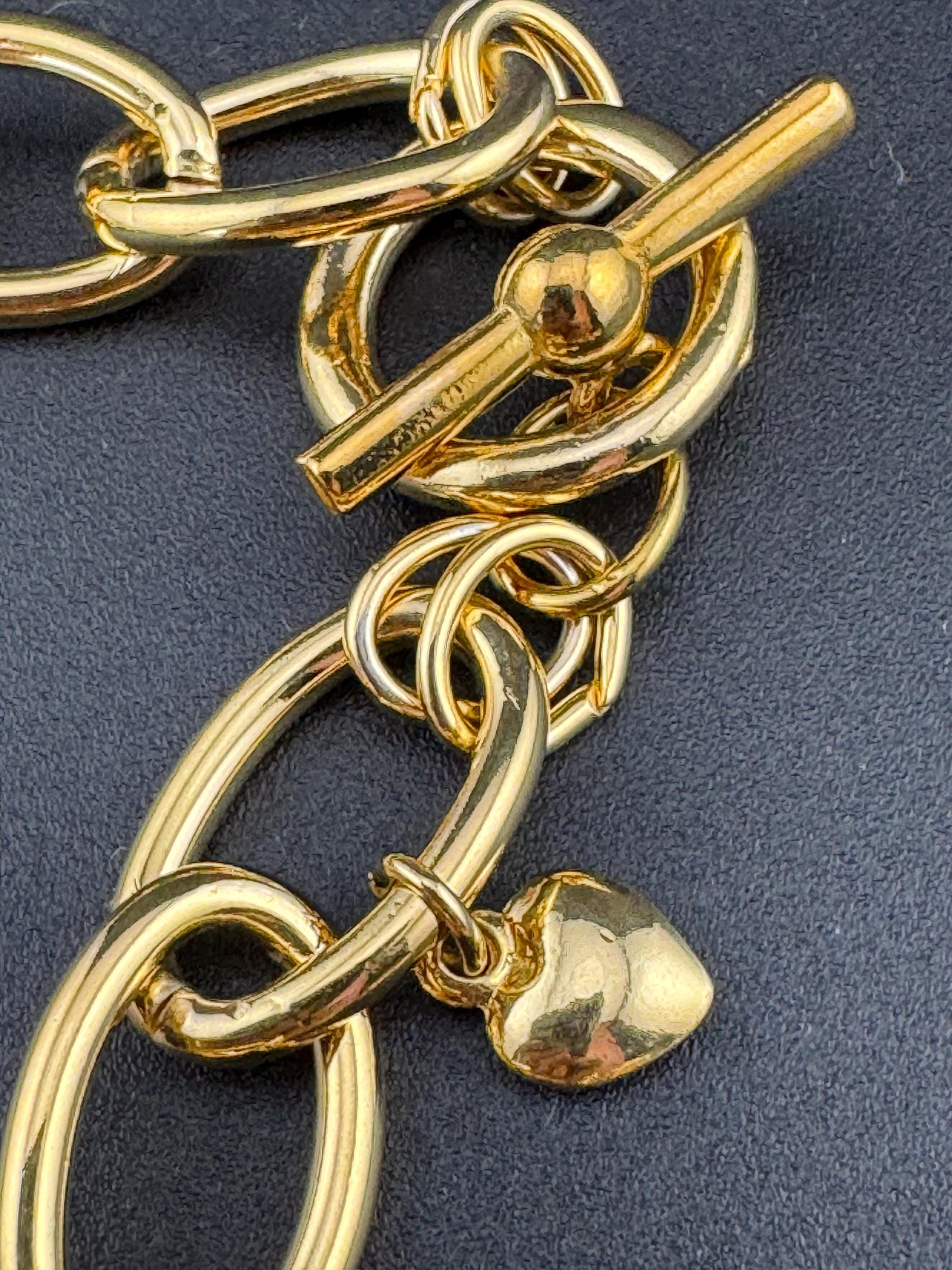 Y2K Heart Charm Pendant Necklace: Chunky Gold Cable Chain