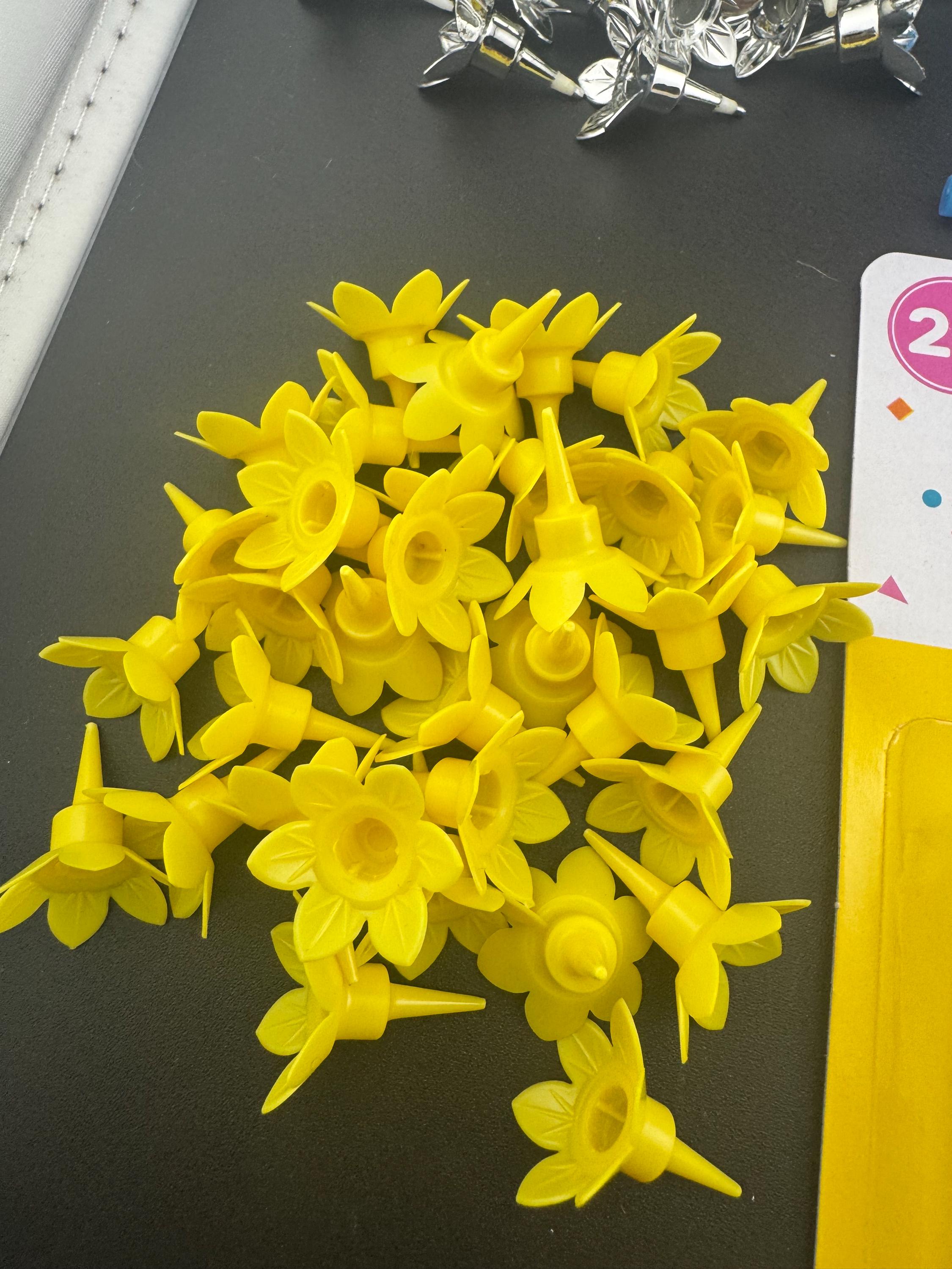 Birthday Cake Candles and Holders: Assorted Colors