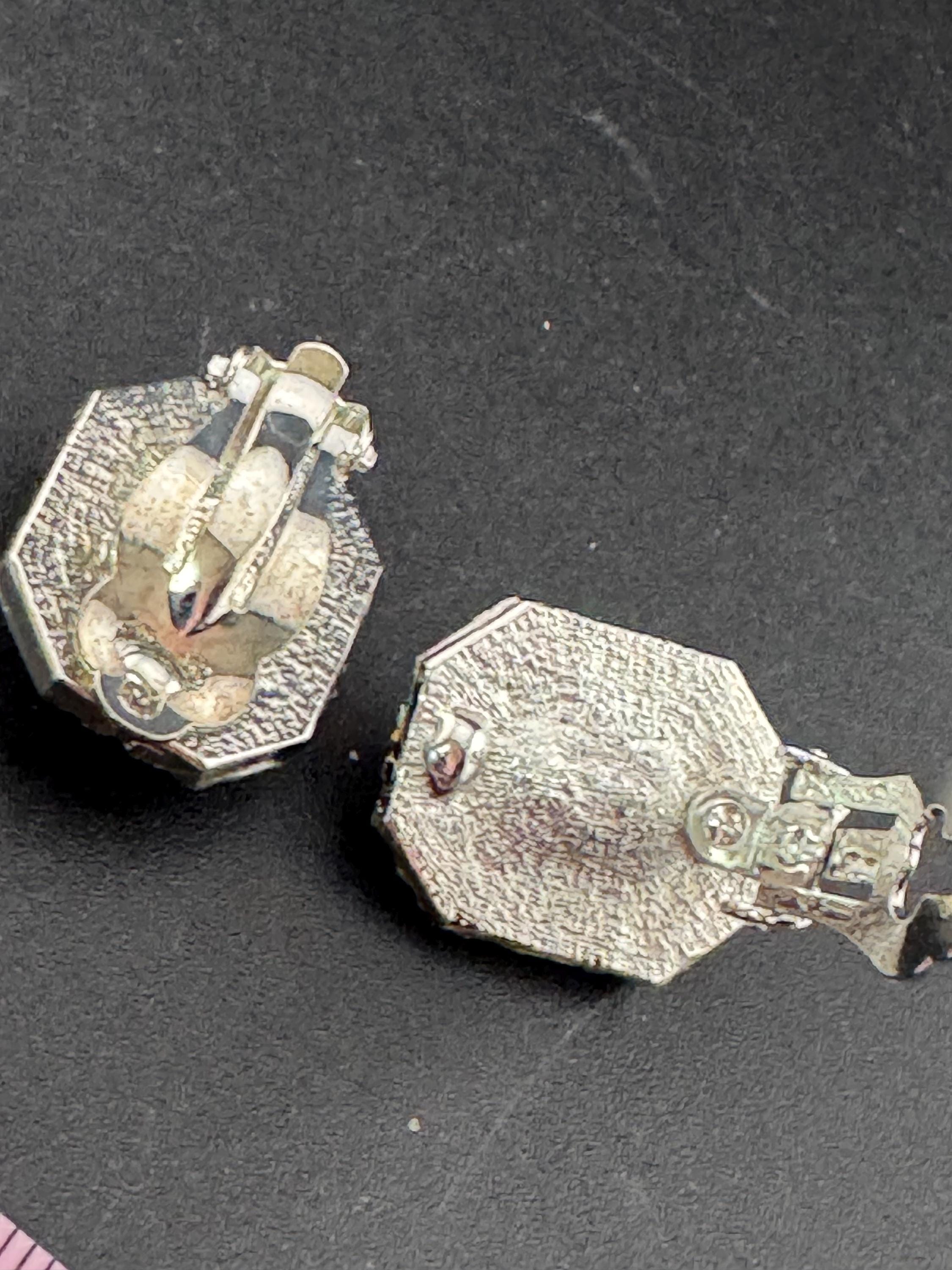 Vintage 1980s Swarovski Crystal Clip On Earrings: Amethyst Purple