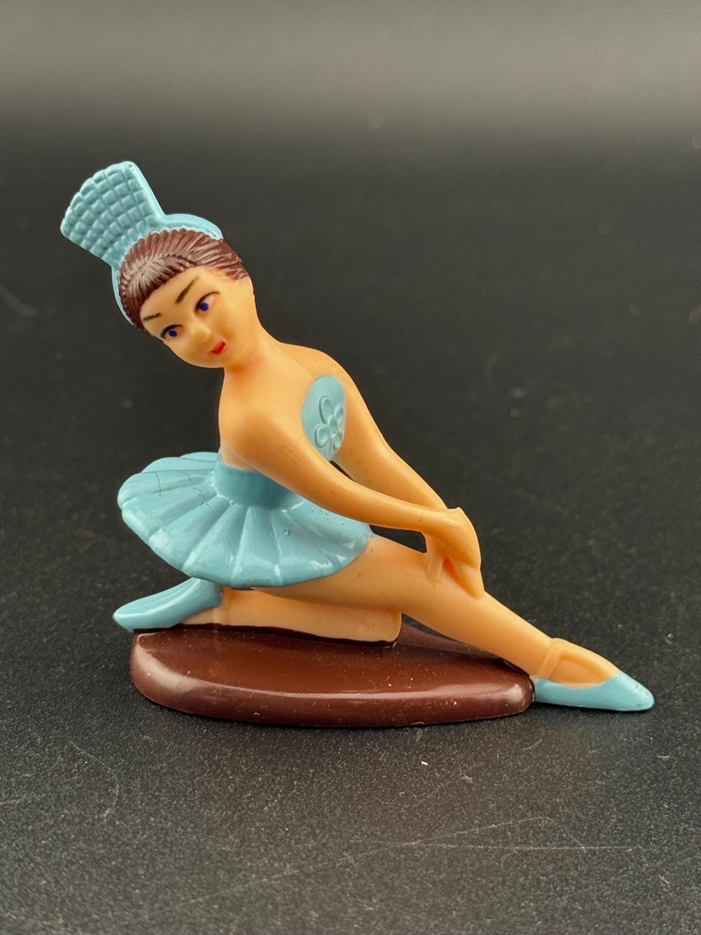 Novelty ballerina in a light blue dress plastic Cake topper, ballet dancer decoration