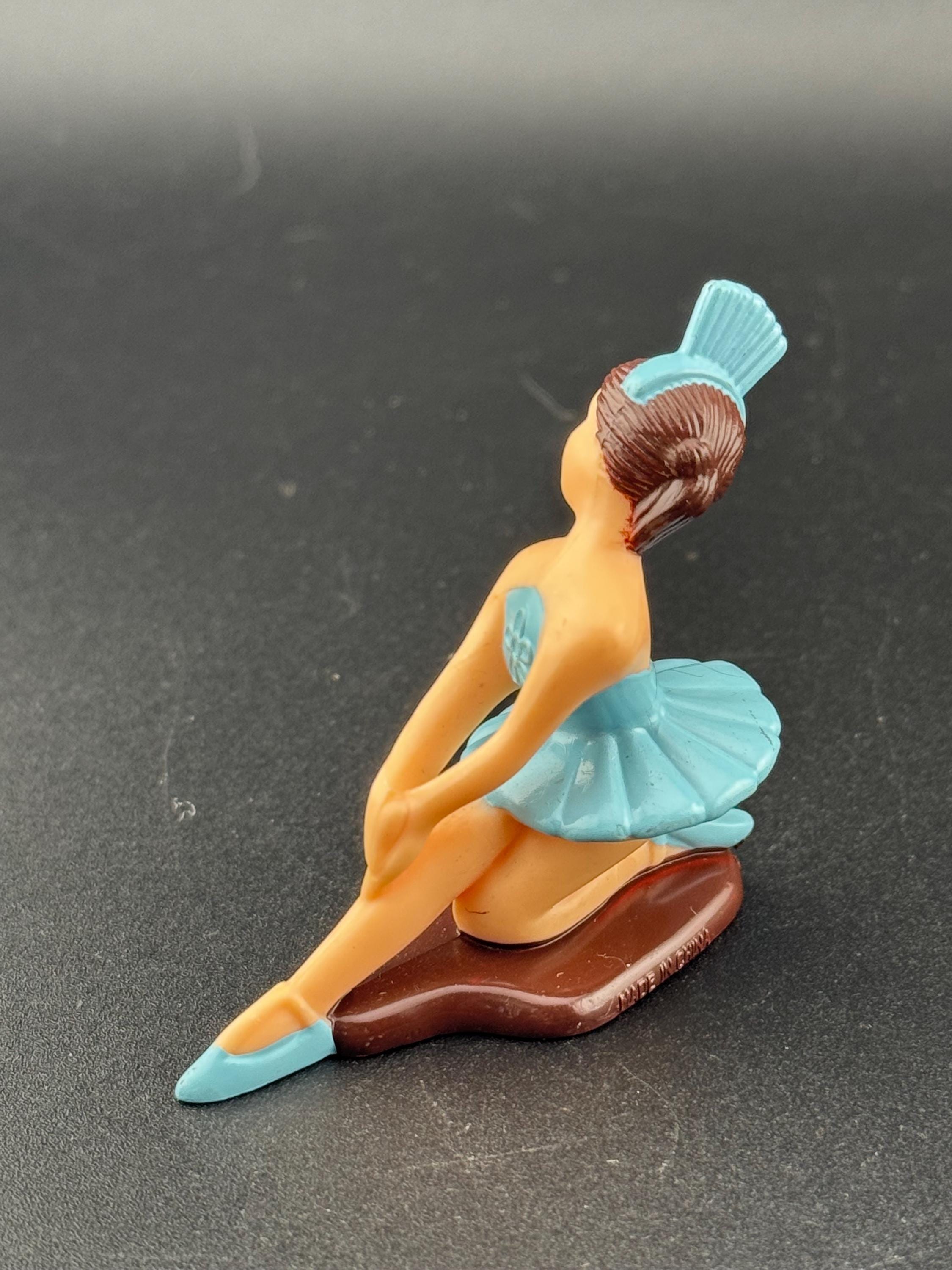 Novelty ballerina in a light blue dress plastic Cake topper, ballet dancer decoration