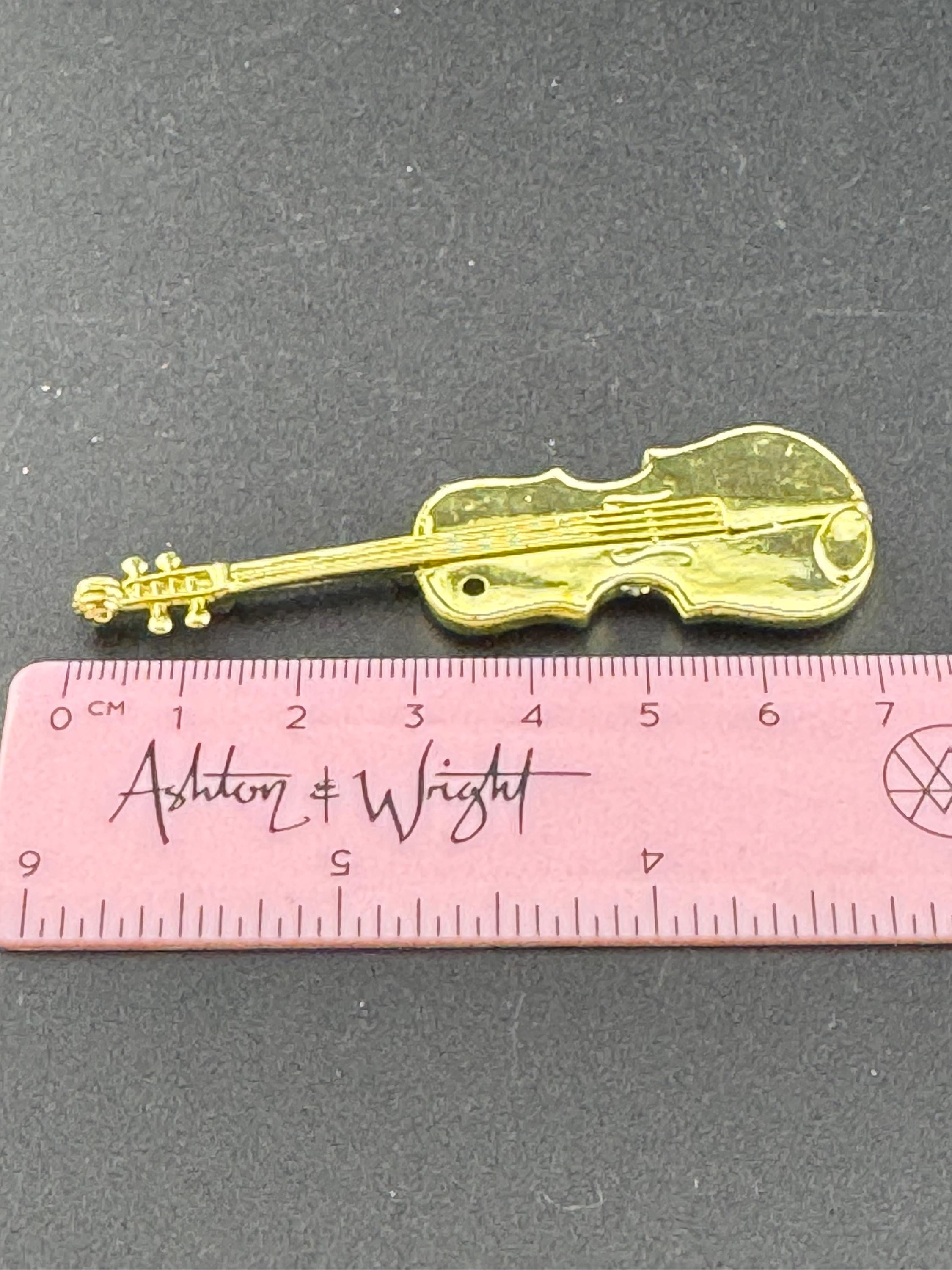 miniature gold violin viola birthday cake topper musical instruments baking craft decorations