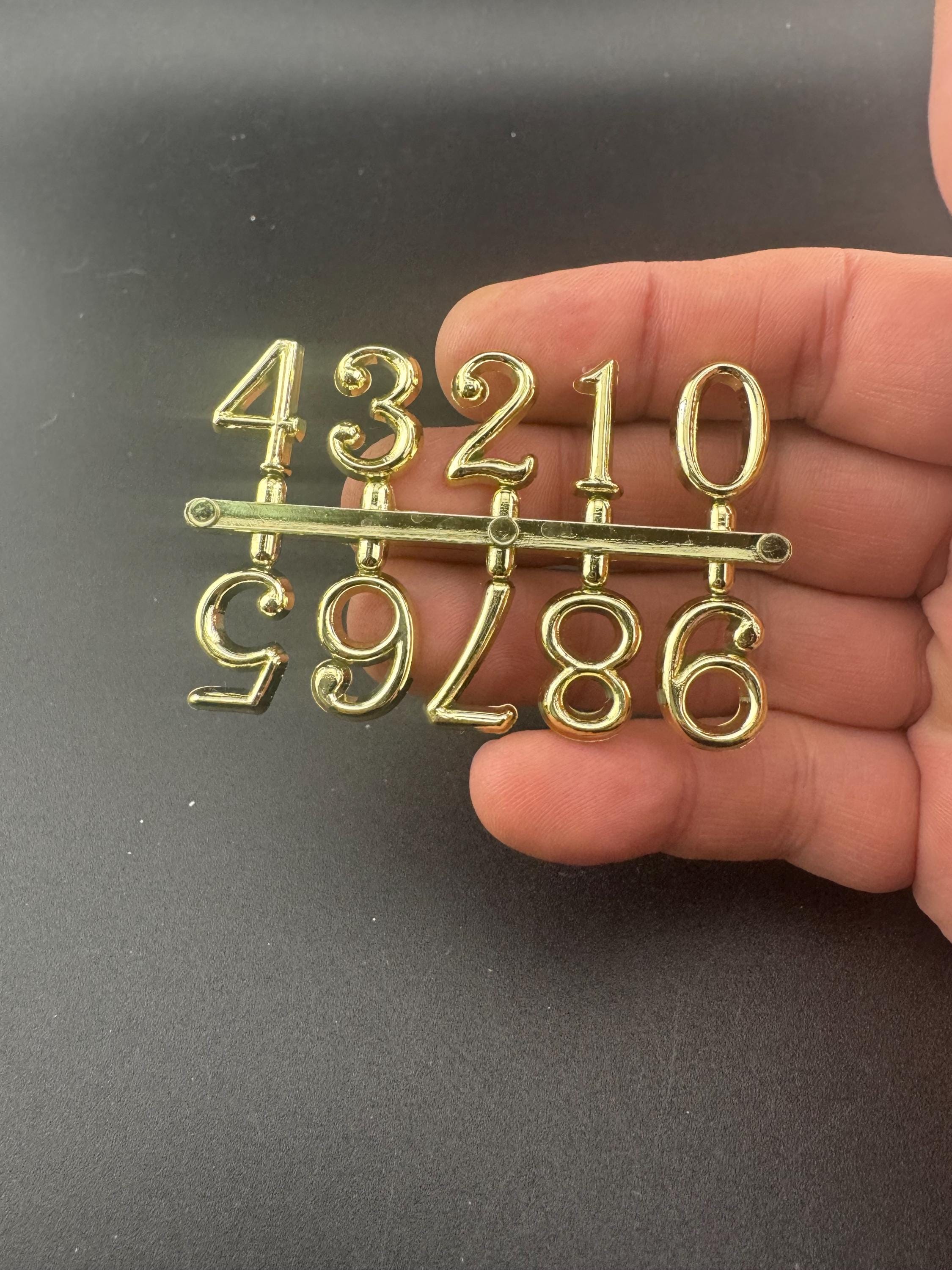 Gold Birthday Cake Number Toppers: Plastic Age Set