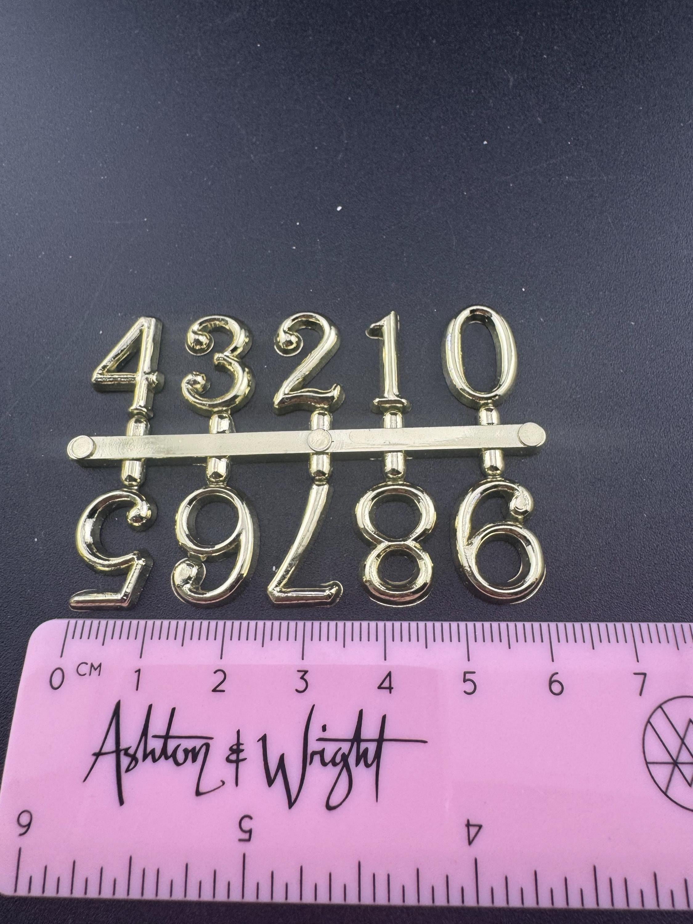 Gold Birthday Cake Number Toppers: Plastic Age Set