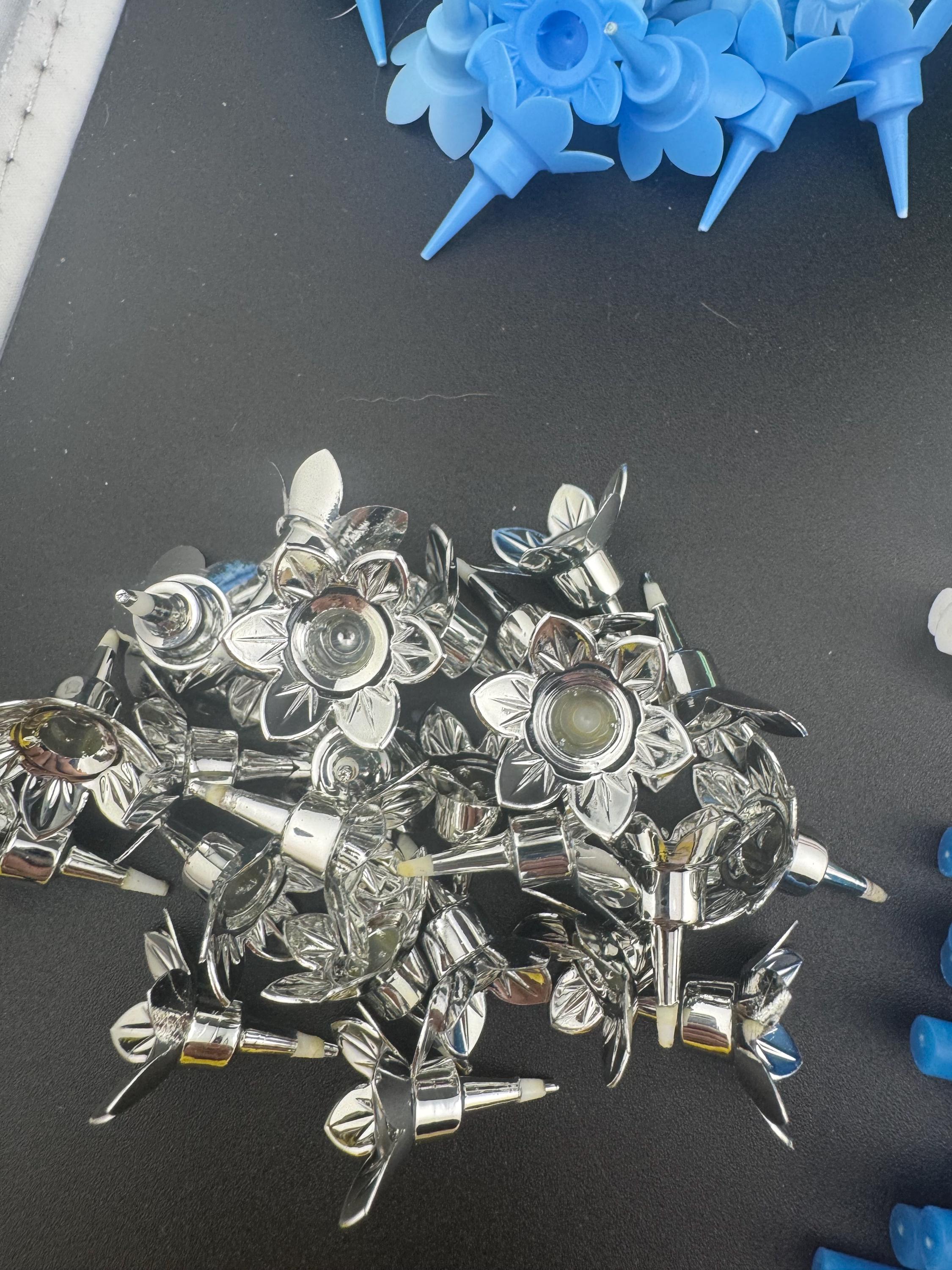 Birthday Cake Candles and Holders: Assorted Colors