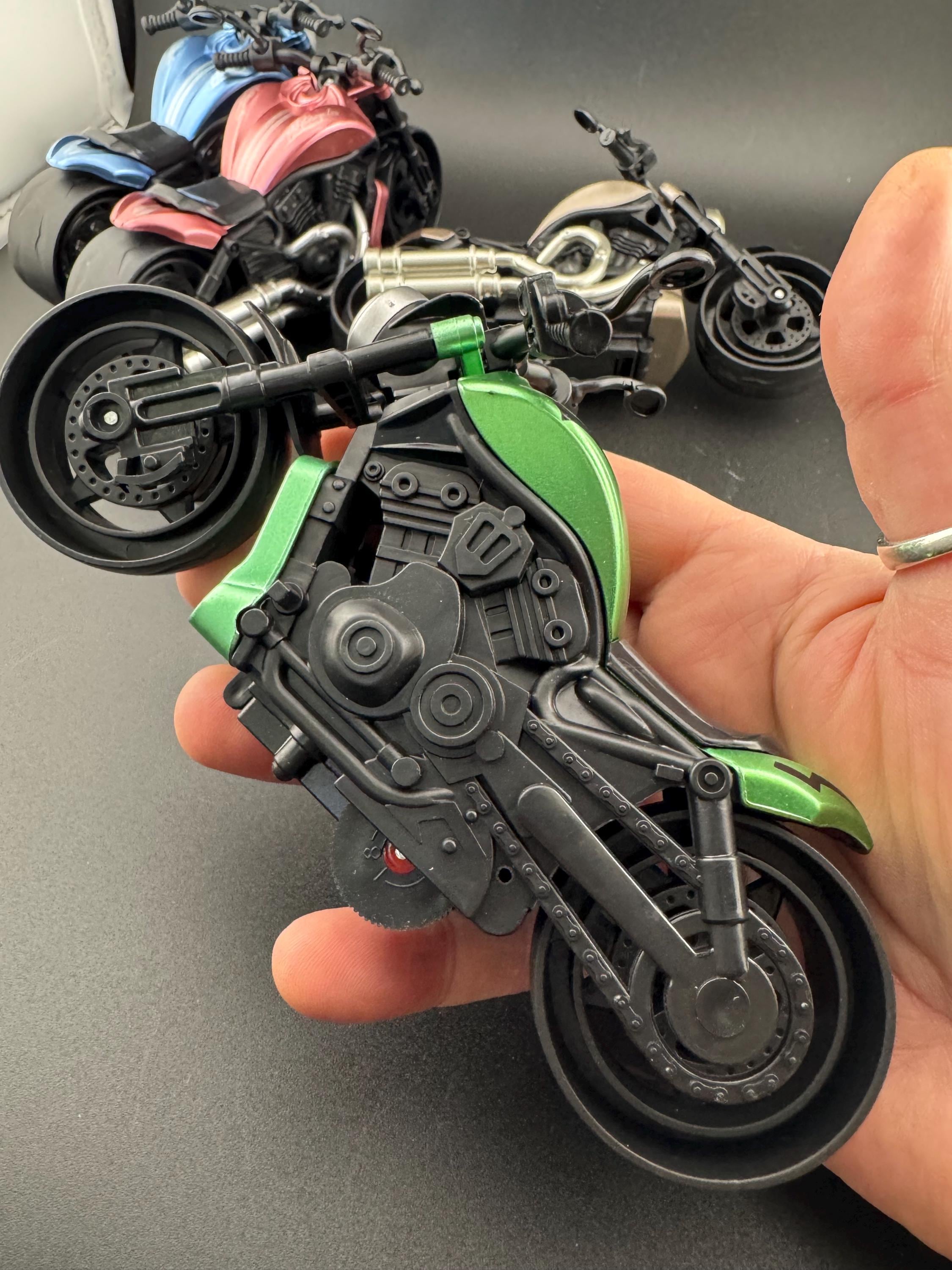 Miniature Motorbike Cake Topper: Novelty Toy Motorcycle