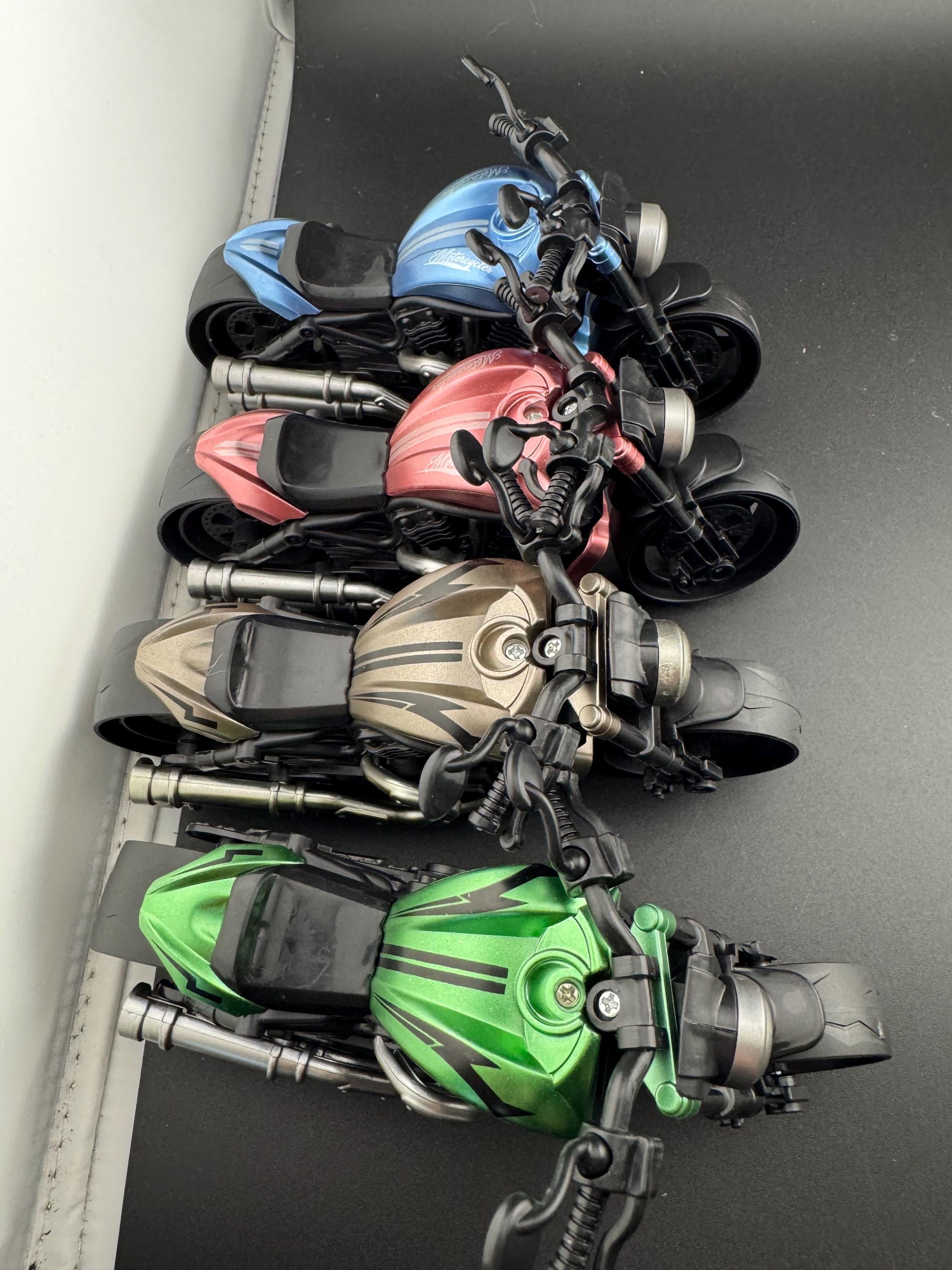 Miniature Motorbike Cake Topper: Novelty Toy Motorcycle