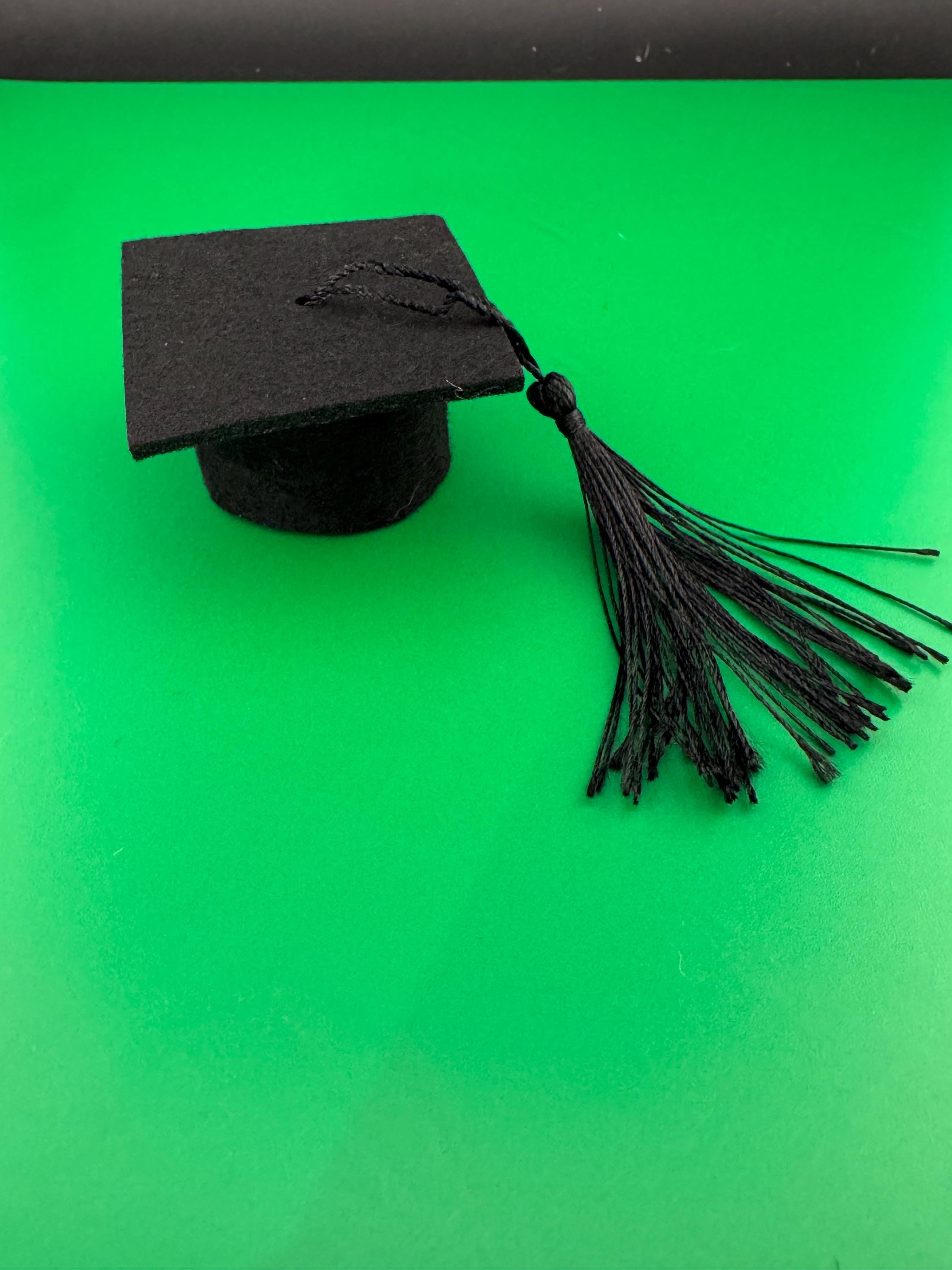 Miniature Felt Graduation Mortarboard Hat: Cake Topper, Doll Accessory