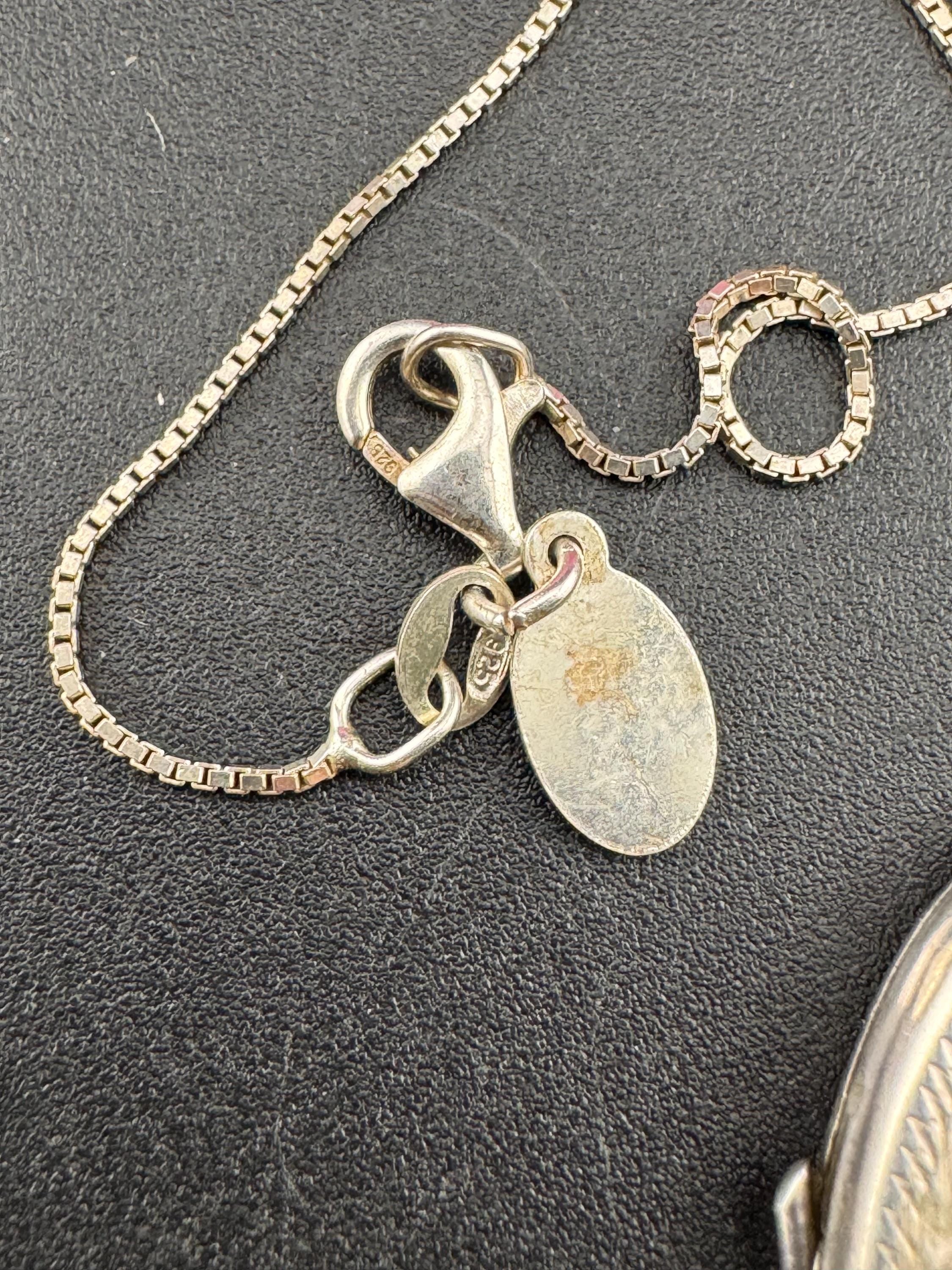 Vintage Engraved Photo Locket: Sterling Silver Keepsake Necklace