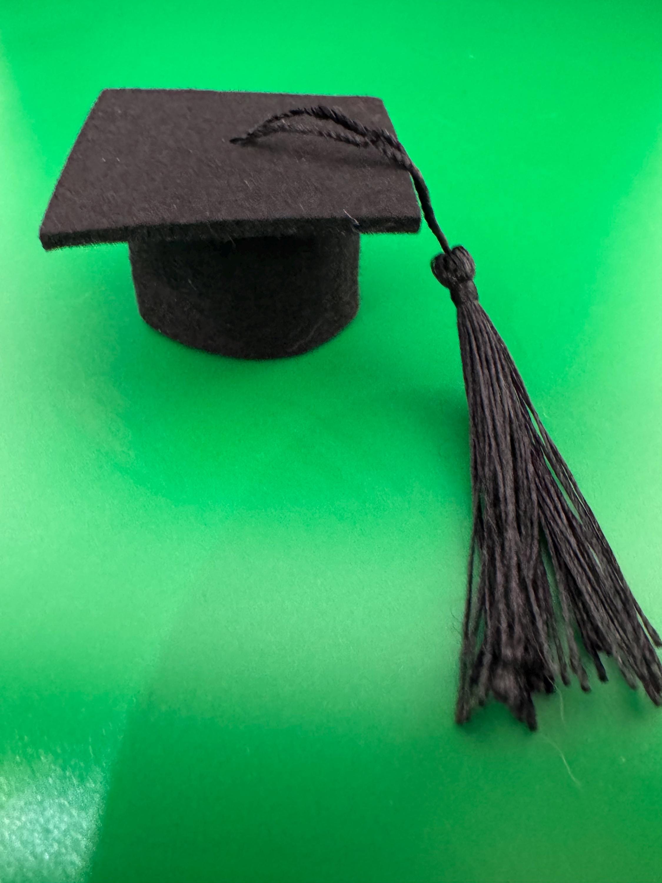 Miniature Felt Graduation Mortarboard Hat: Cake Topper, Doll Accessory