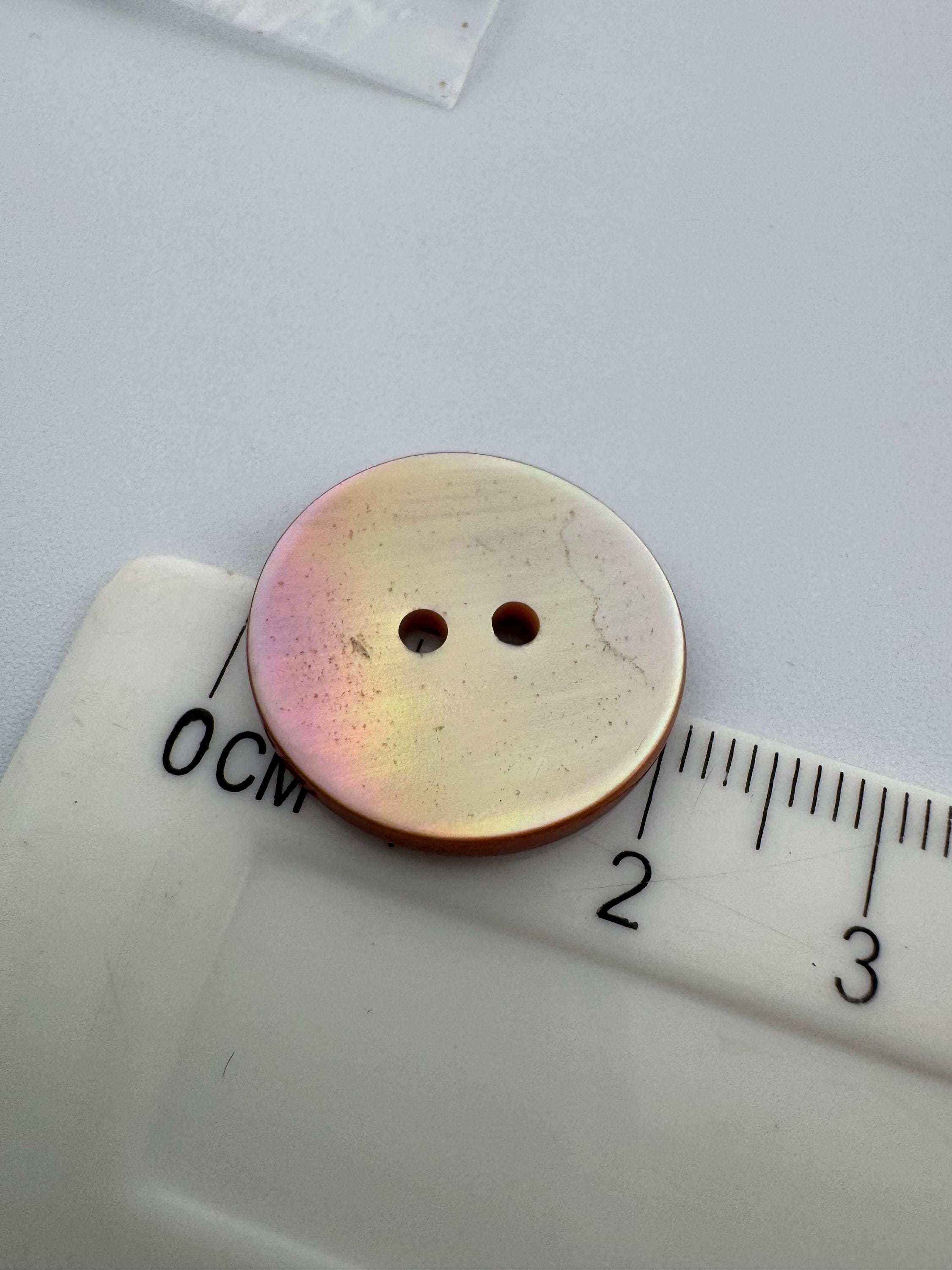 Pink Mother of Pearl Buttons: 20mm Round MOP, Set of 5