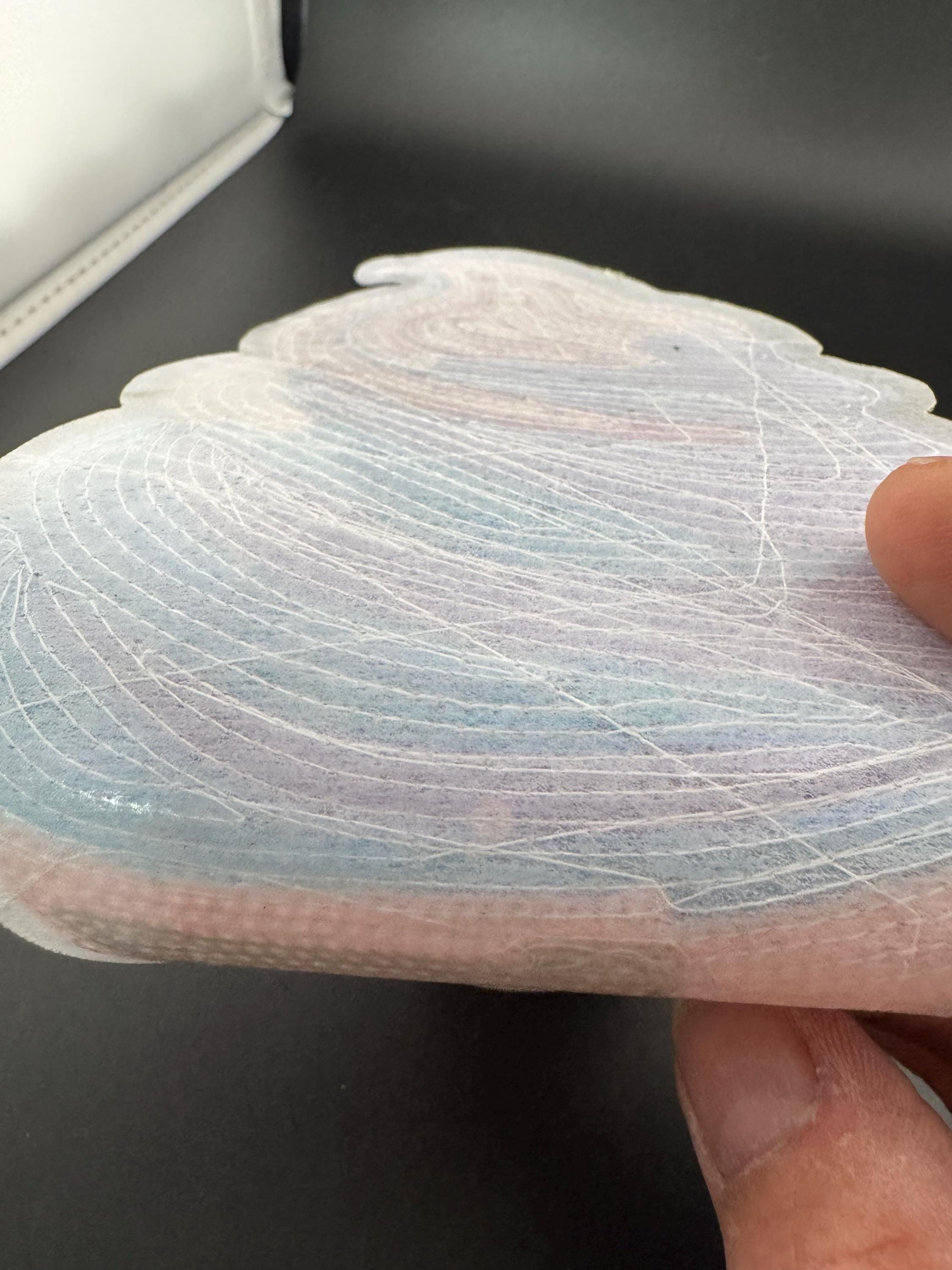 XL Sequin Ice Cream Patch: Blue, Pink & Gold Iron-On Applique