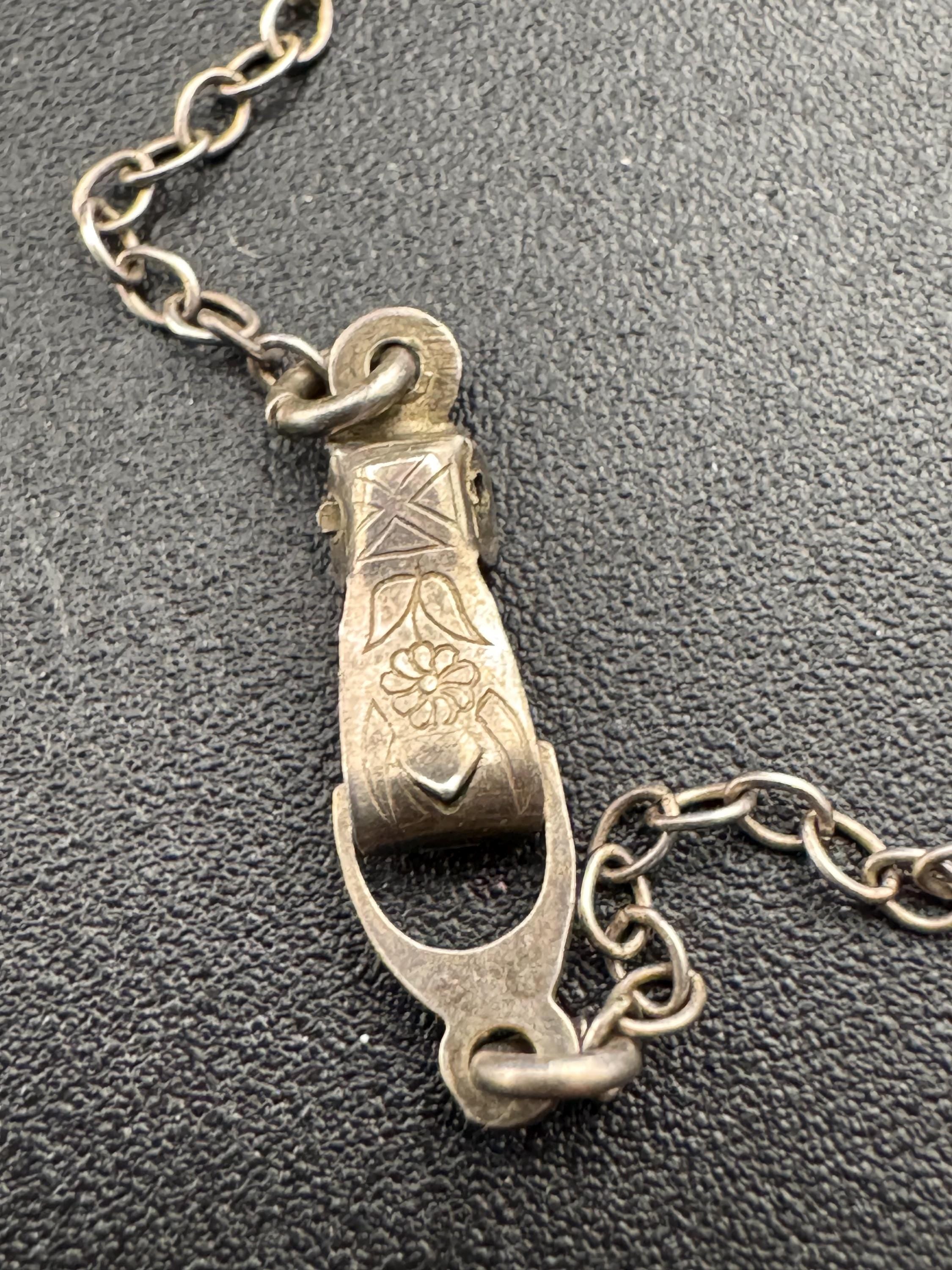 Art Deco 925 silver signed JbS lilac and citrine crystal clear diamante drop pendant necklace with floral reverse painted teardrop