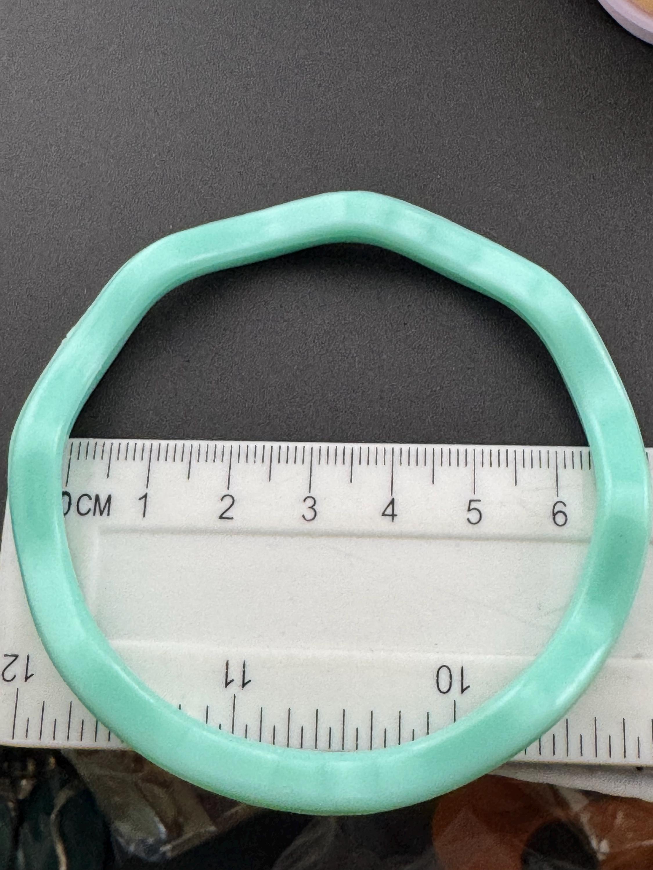 Retro Wavy Stacking Bangles: Pastel Color Bangle Stack, Set of 8