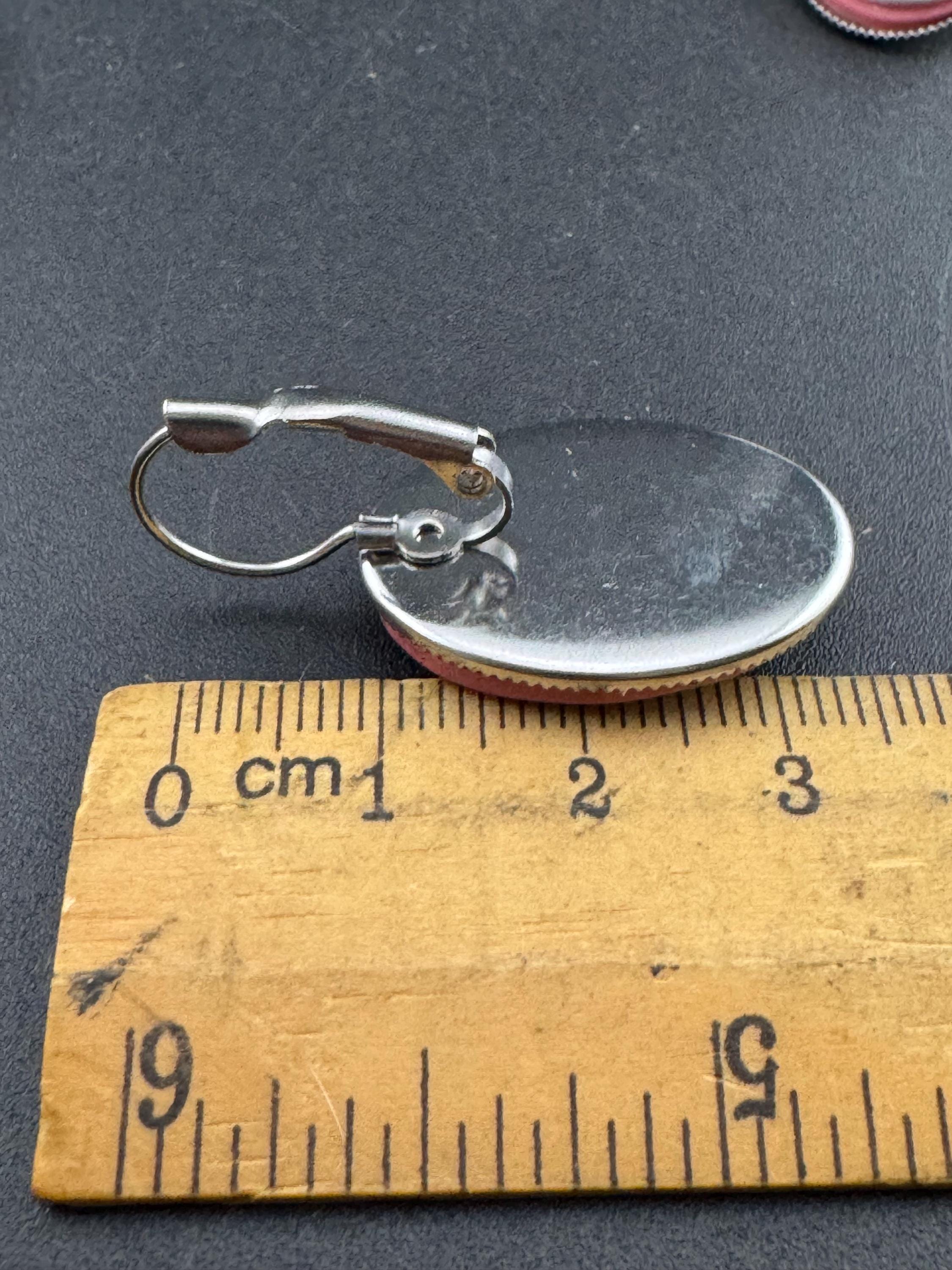 Terracotta Cameo Earrings: Handmade Resin Lady Stainless Steel Drops