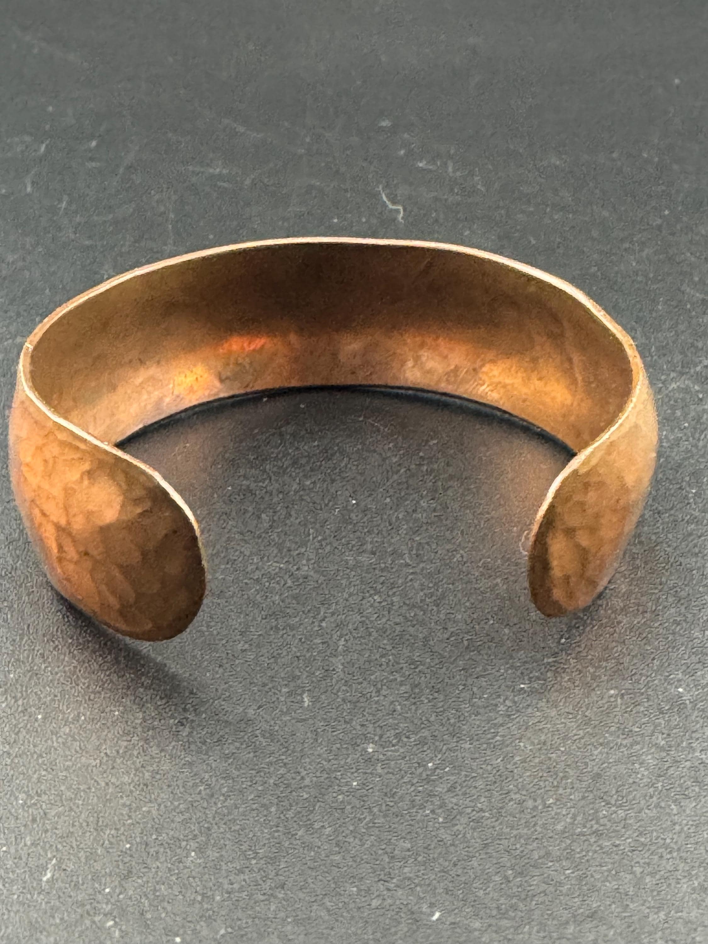 Vintage Copper Cuff Bangle: Wide Open Boho Bracelet