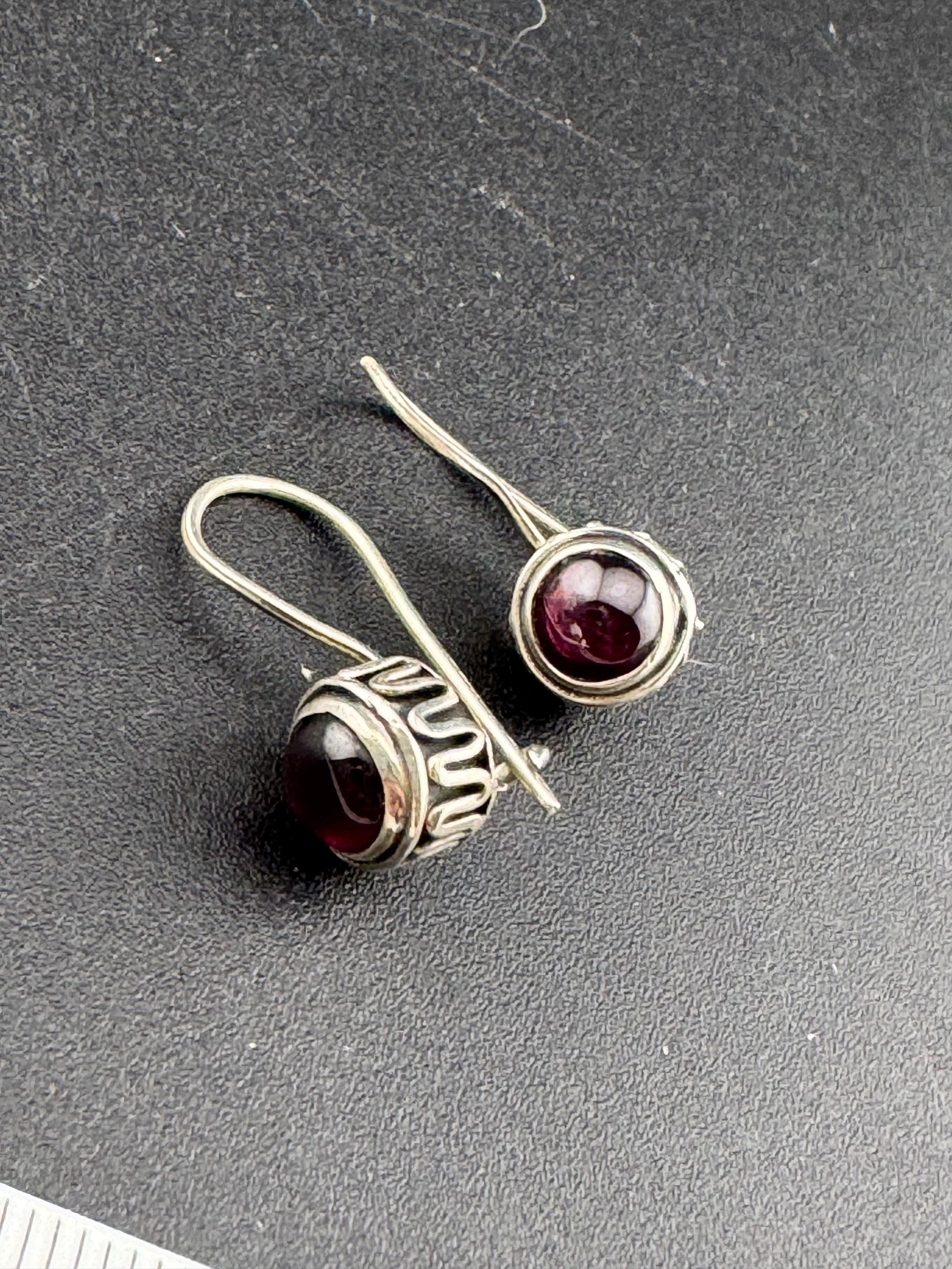 Amethyst Drop Earrings: 925 Sterling Silver, Vintage Style