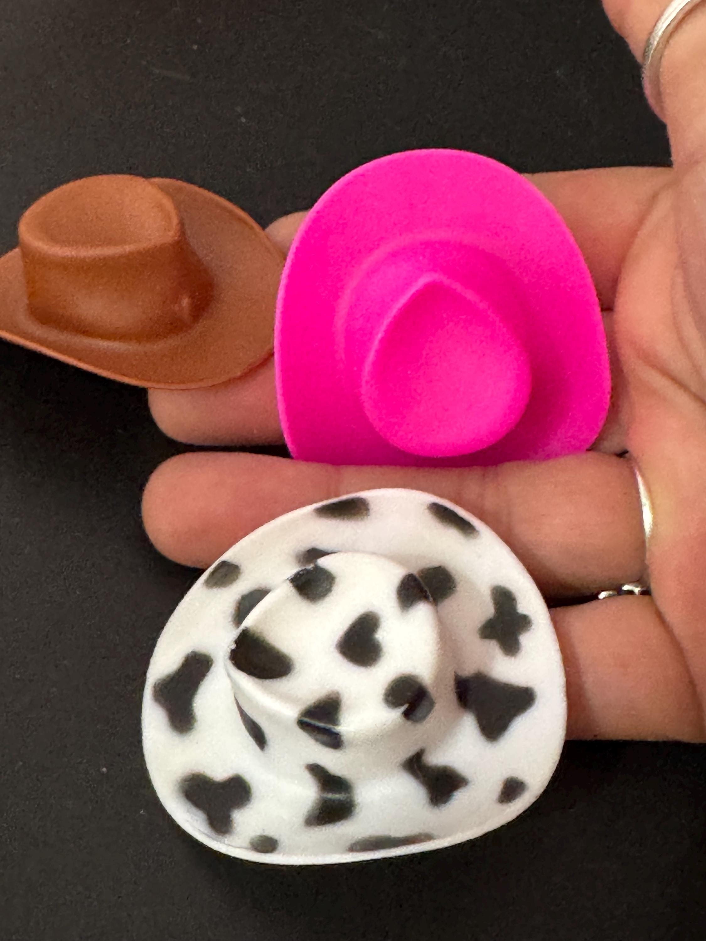 Miniature Cowboy Hat Cake Topper: Western Doll Hats