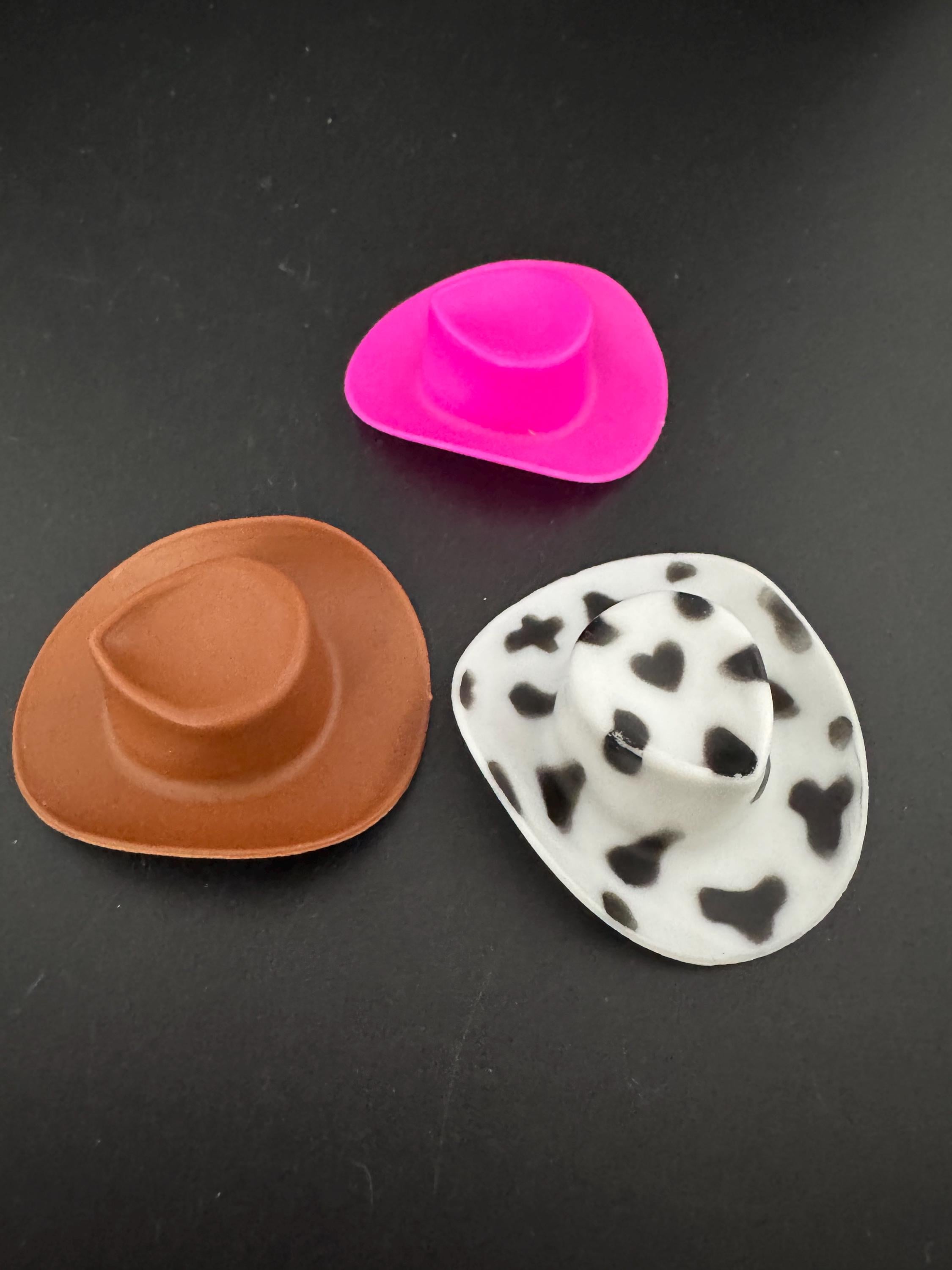 Miniature Cowboy Hat Cake Topper: Western Doll Hats