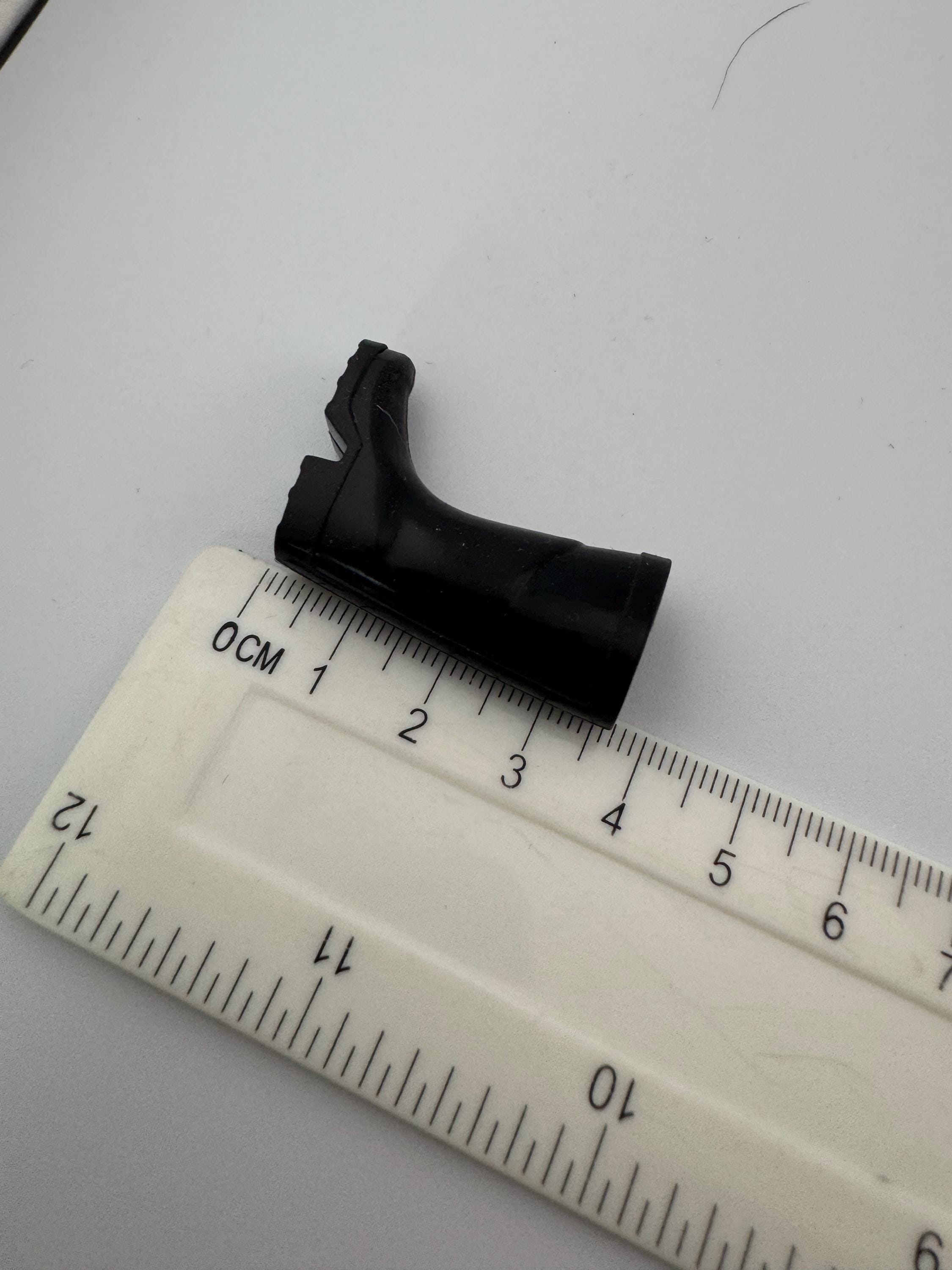 Miniature pair of black plastic wellington boots wellies gardener cake topper decoration scenery dolls