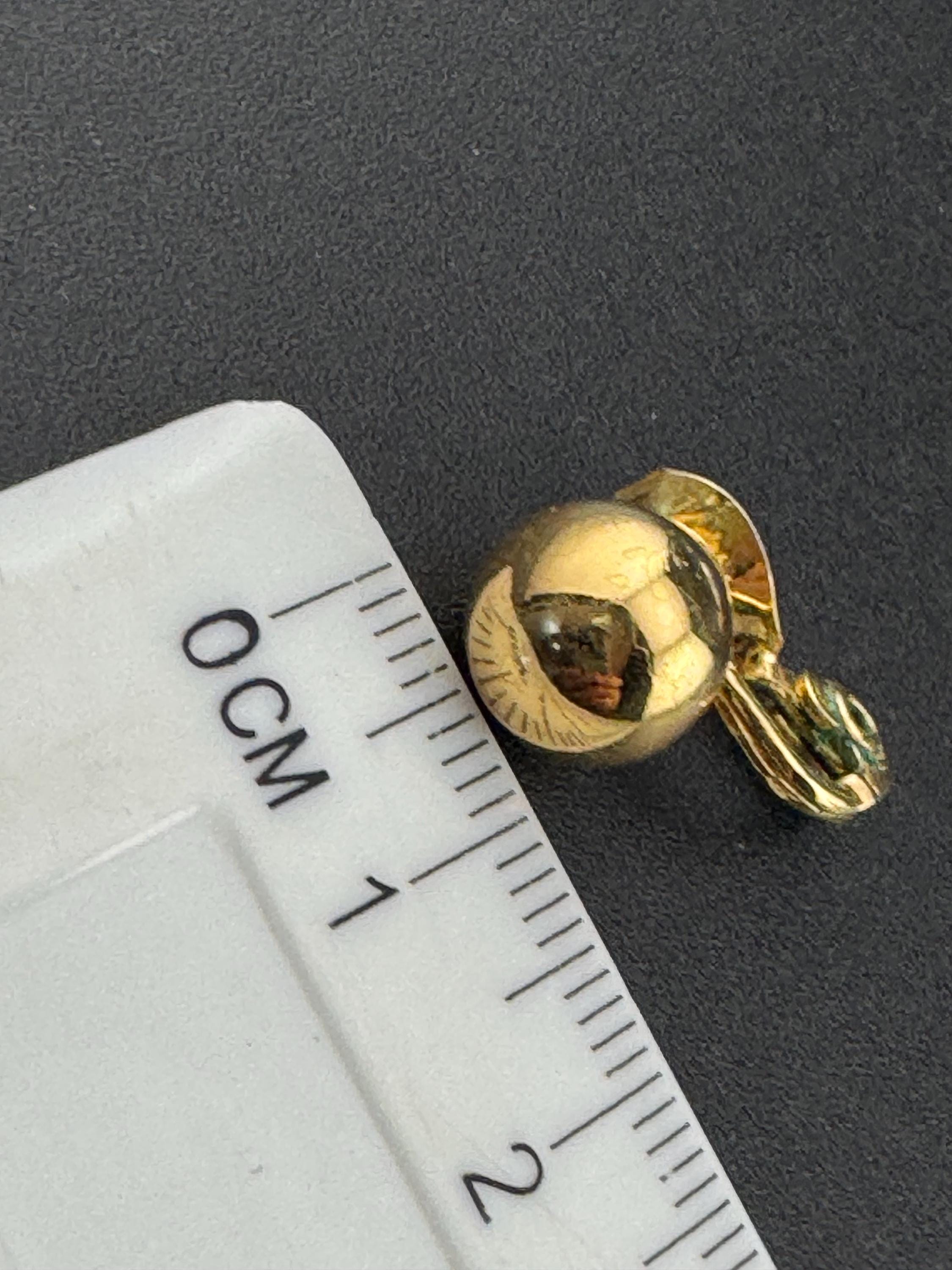 Vintage signed Monet 22ct triple gold plated ball stud clip on earrings