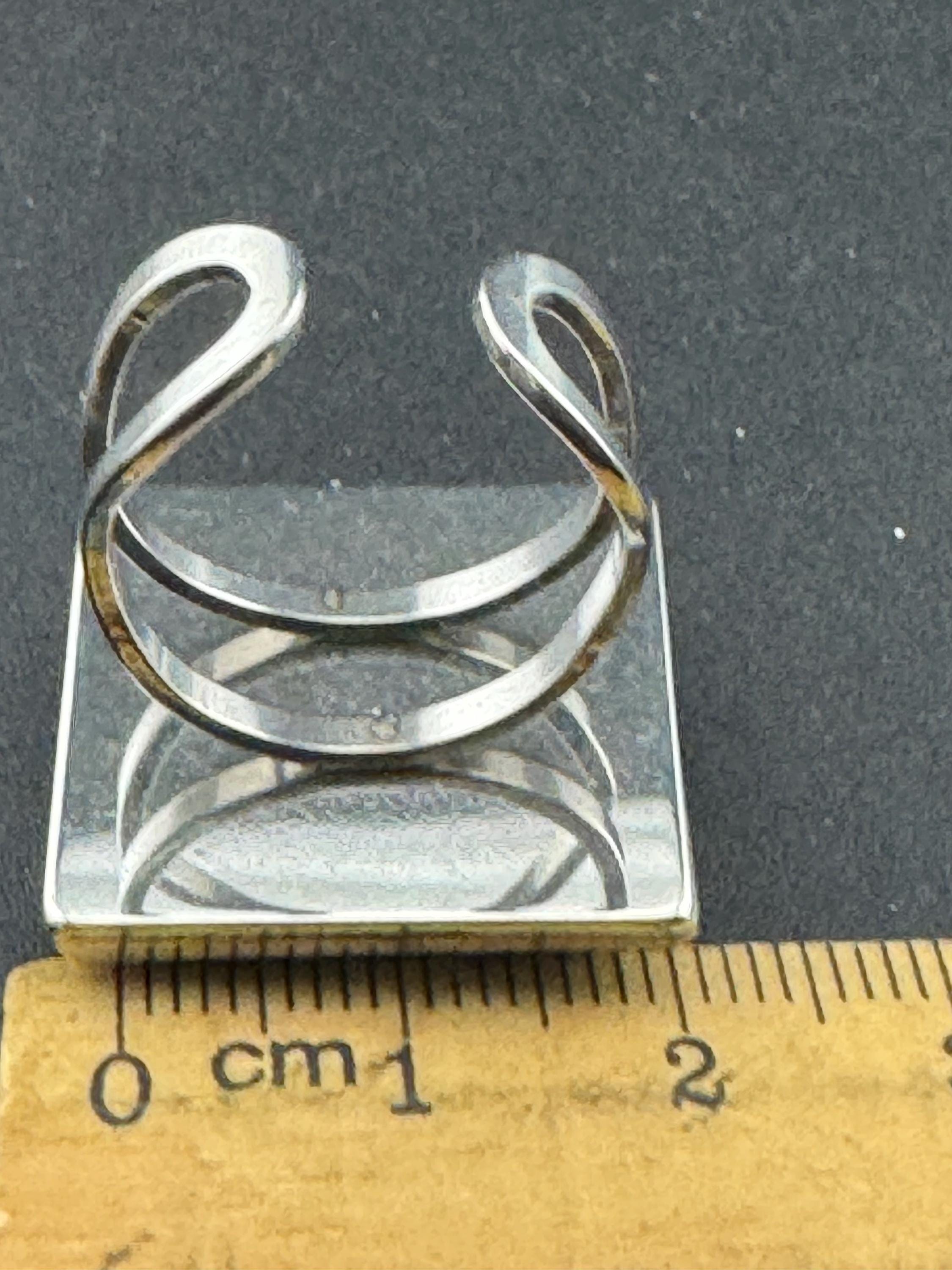 Oversized William Morris print strawberry thief ring BIRD design square glass cabochon adjustable 2cm