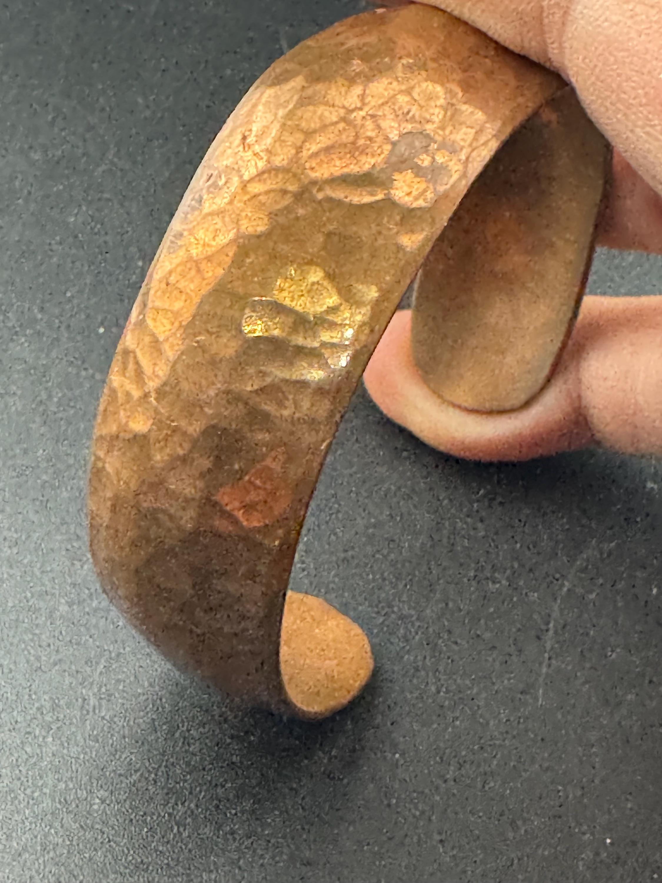 Vintage Copper Cuff Bangle: Wide Open Boho Bracelet