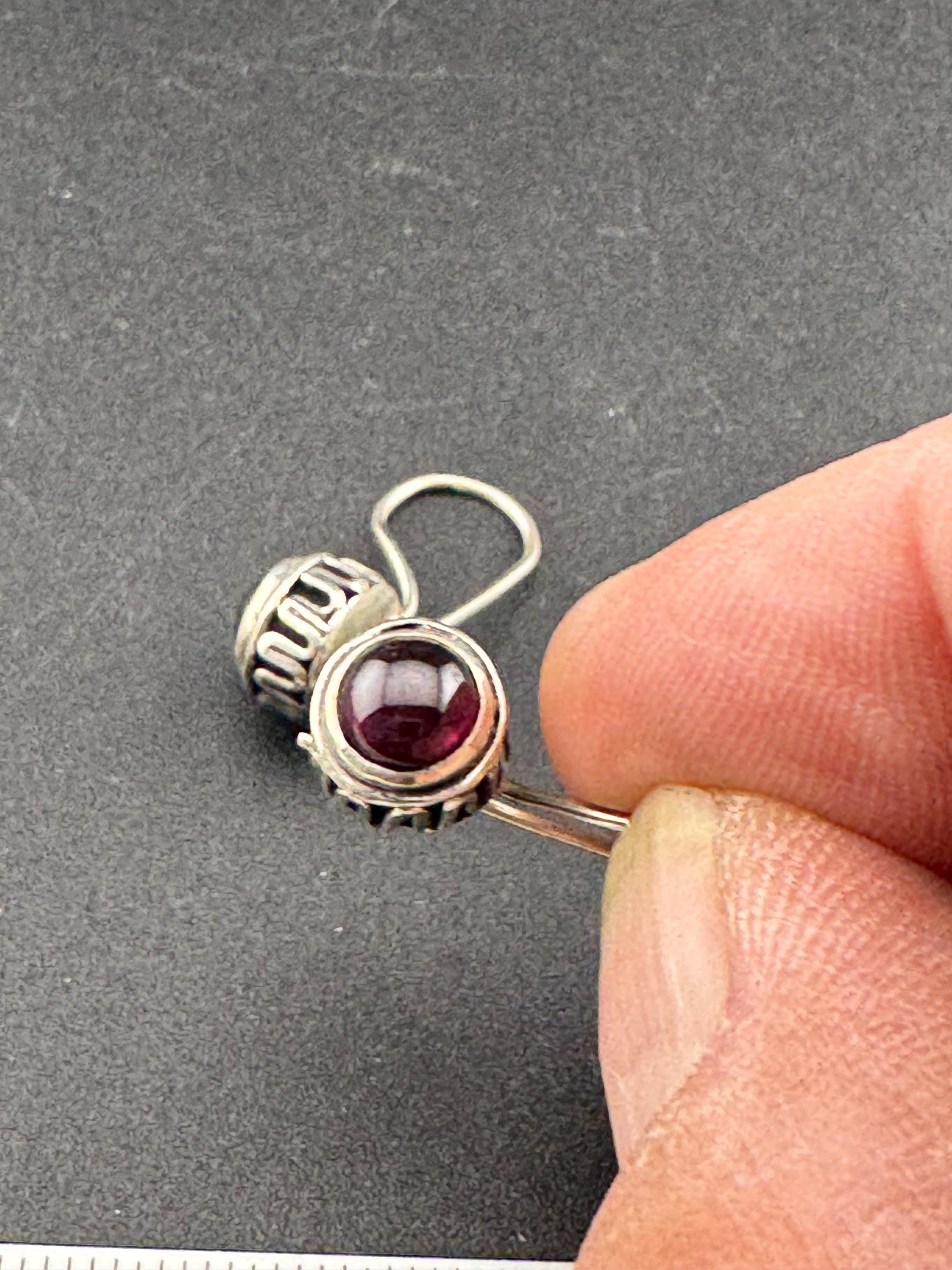 Amethyst Drop Earrings: 925 Sterling Silver, Vintage Style