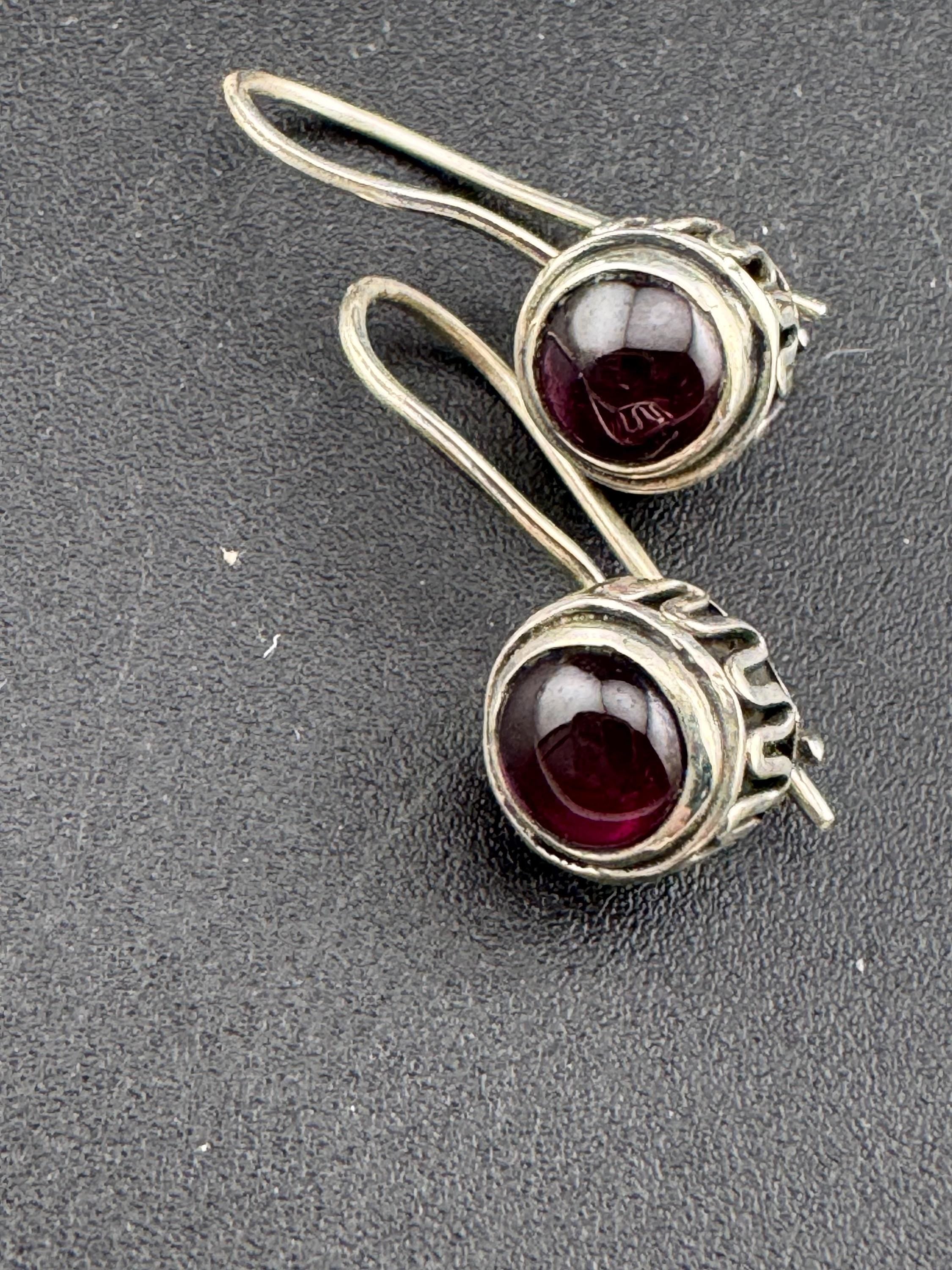 Amethyst Drop Earrings: 925 Sterling Silver, Vintage Style
