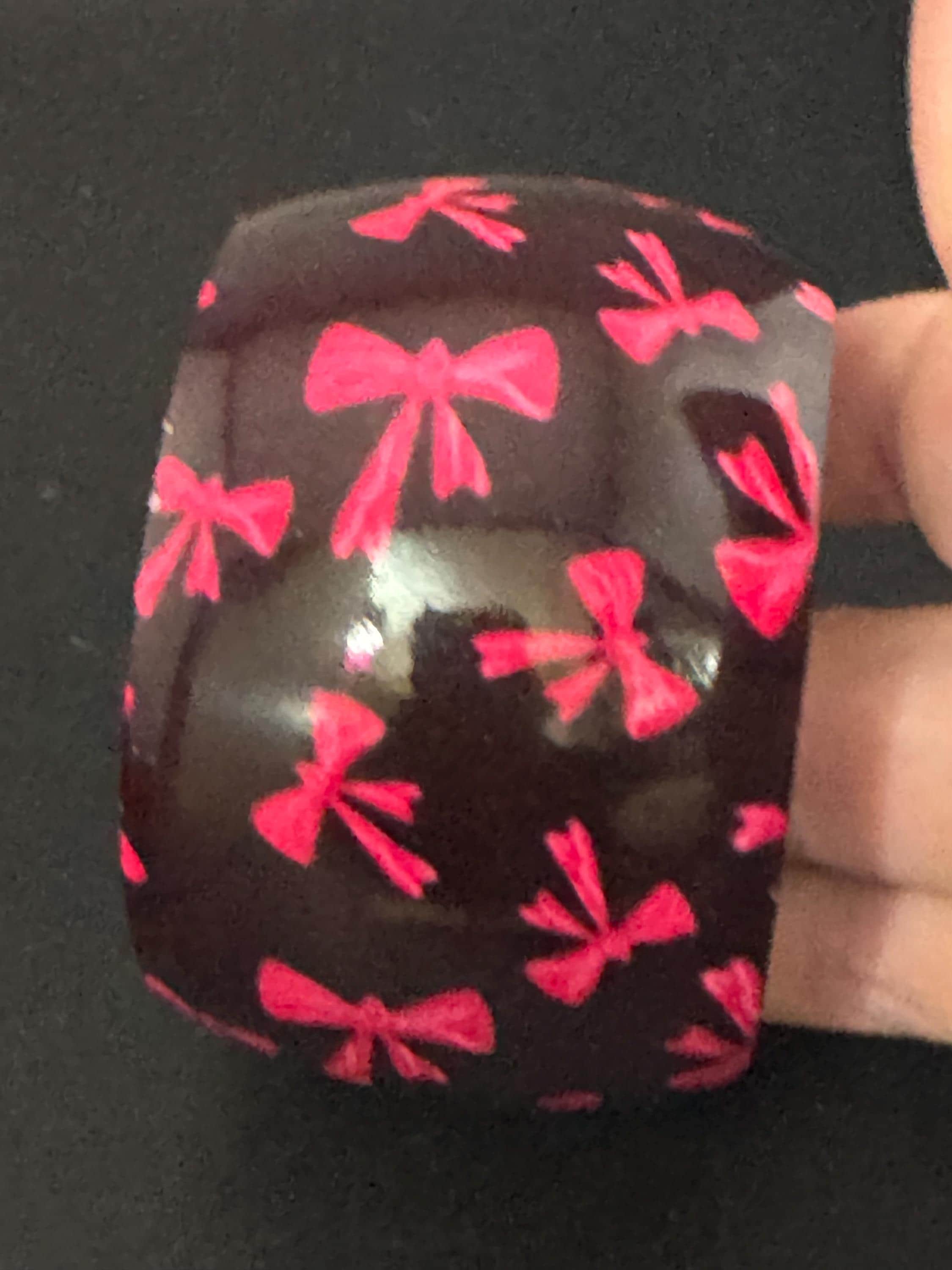 Purple and pink bow bangles chunky bracelet