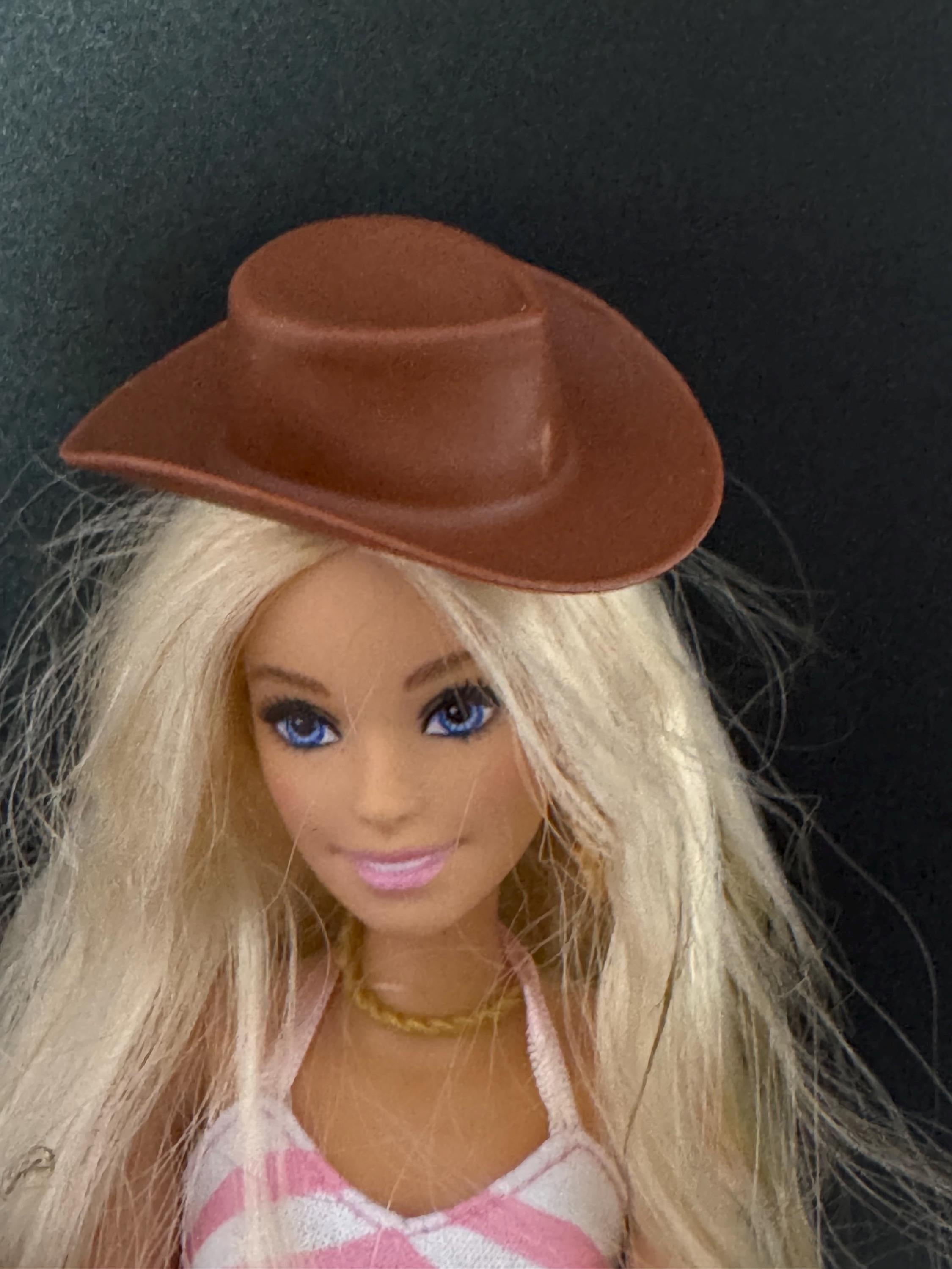 Miniature Cowboy Hat Cake Topper: Western Doll Hats