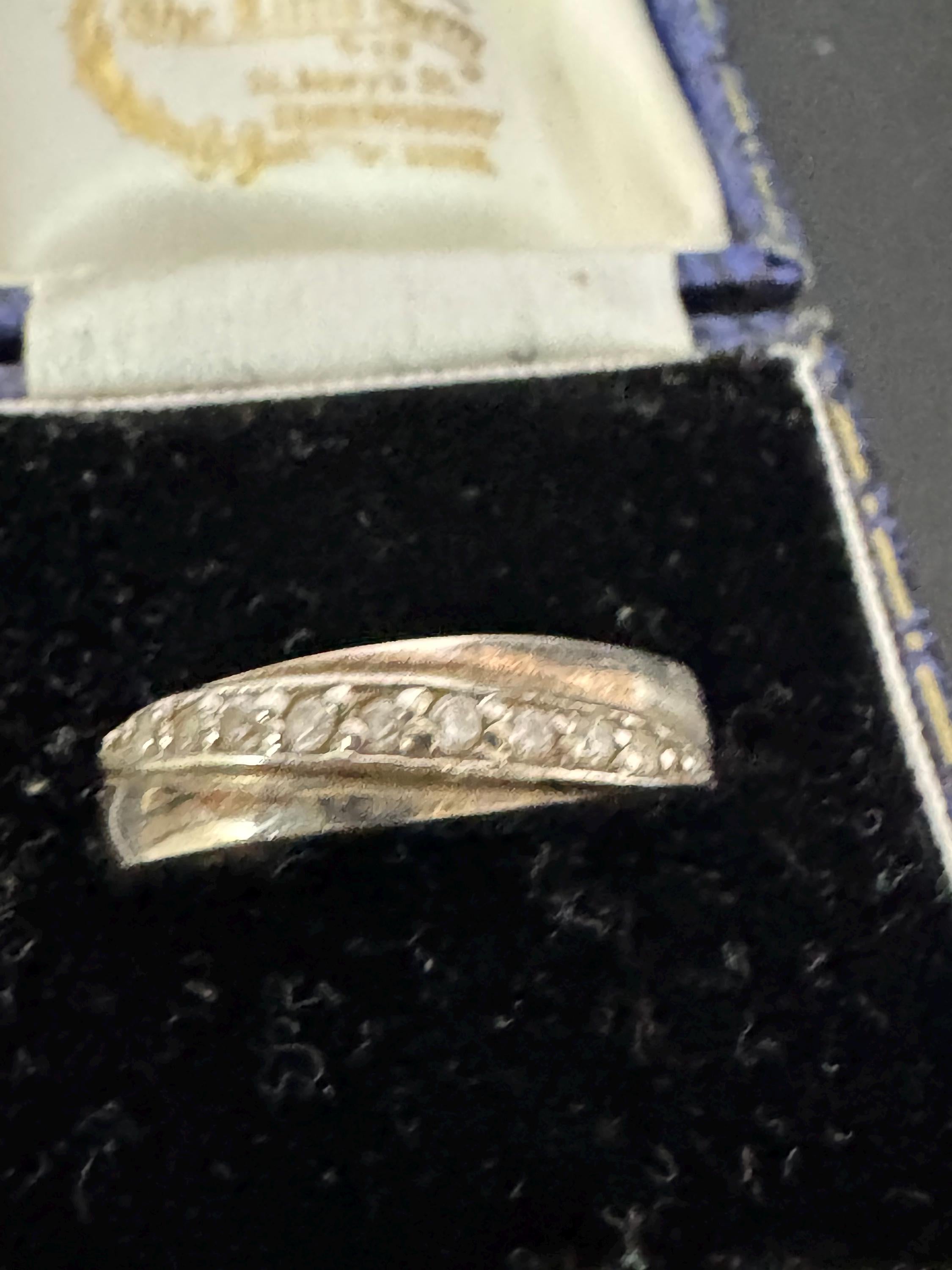 Size L/M gemstone dress ring, 925 sterling silver clear