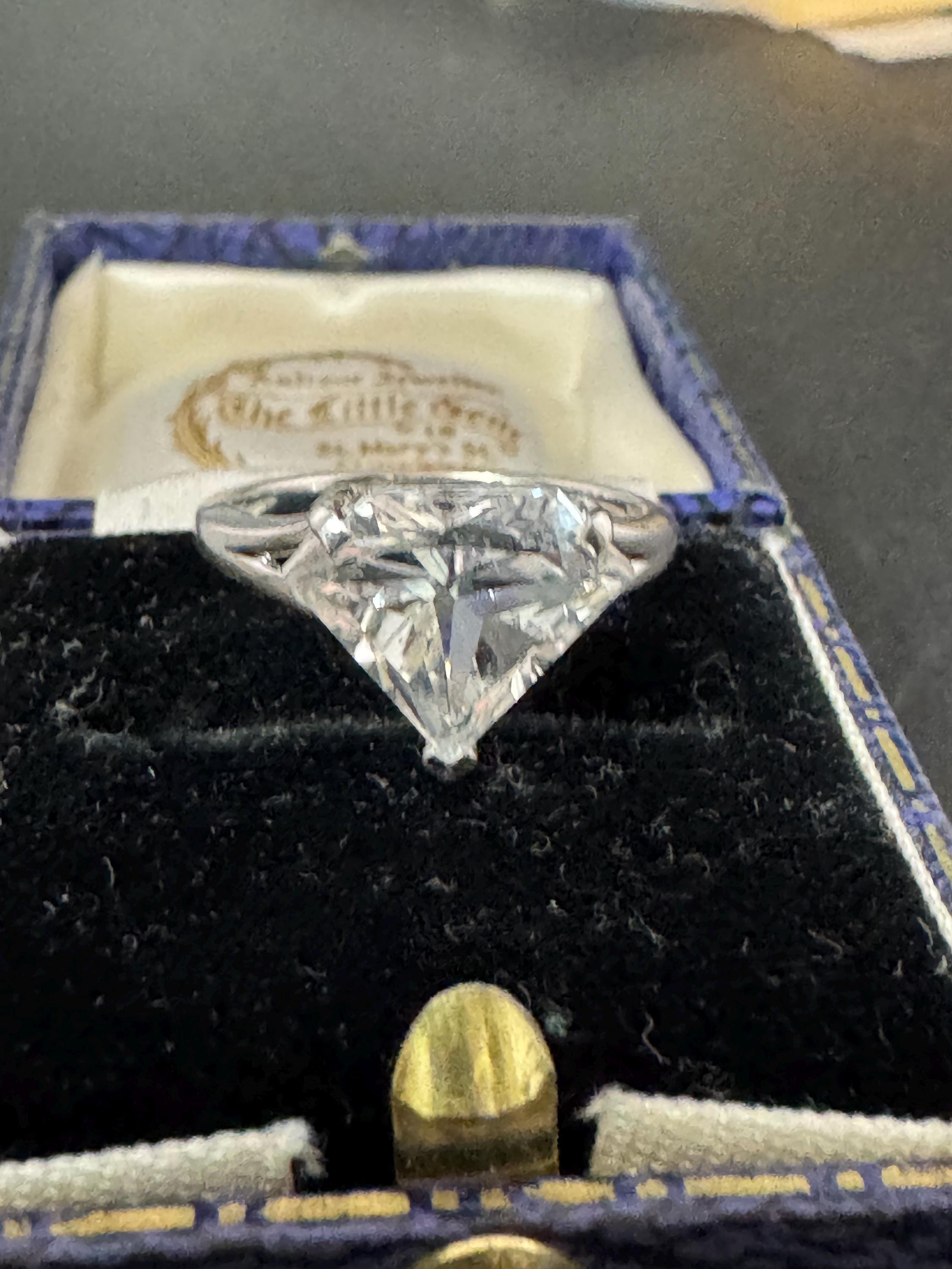 Size M 925 clear gemstone dress ring, sterling silver