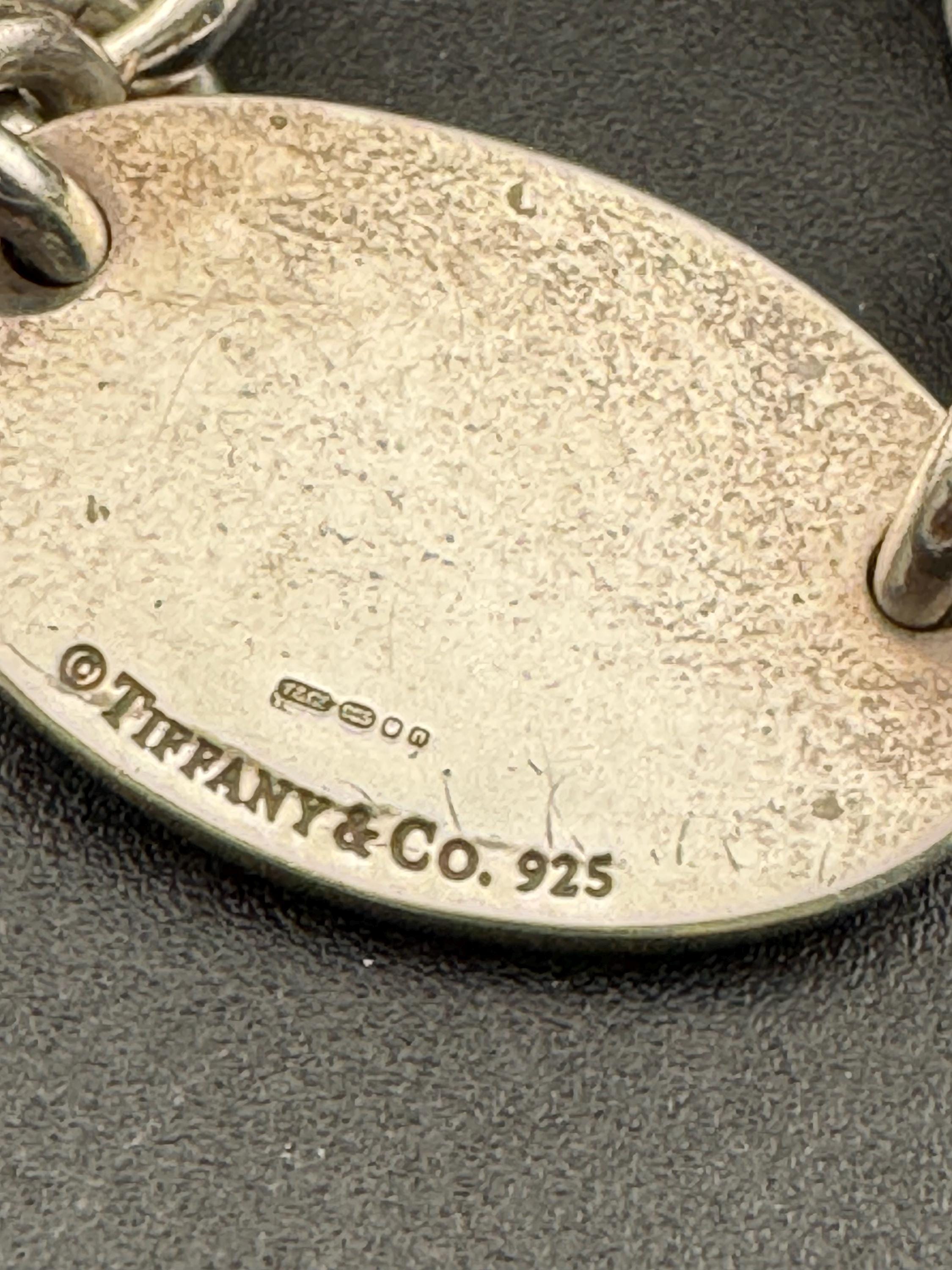 Retro ‘return to Tiffany & Co’ fully hallmarked London 925 sterling silver collar choker necklace 38.5cm 53.3 grams twice stamped