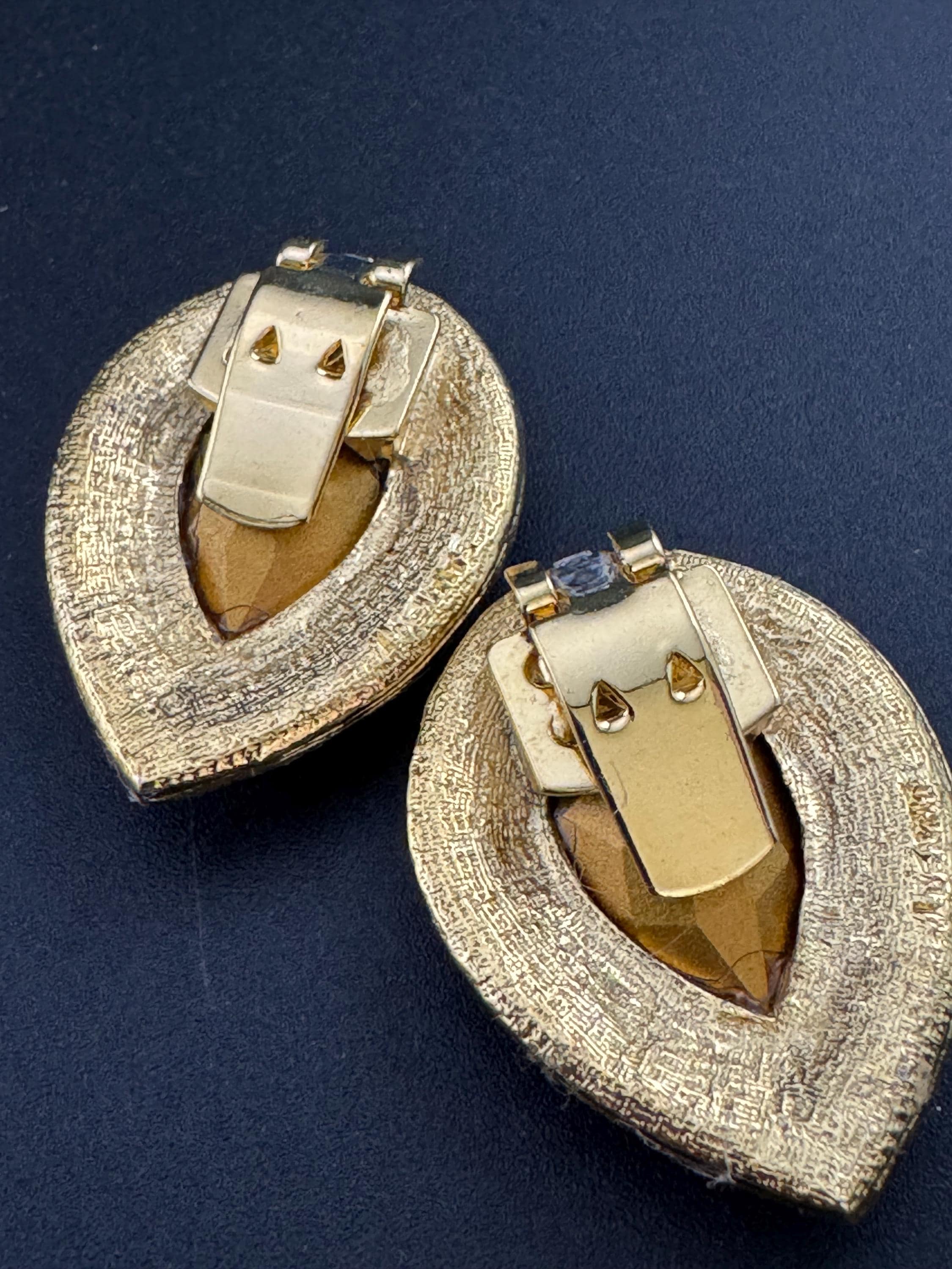 Vintage Art Deco Swarovski Crystal Shoe Clips: Sapphire Bluette Pair