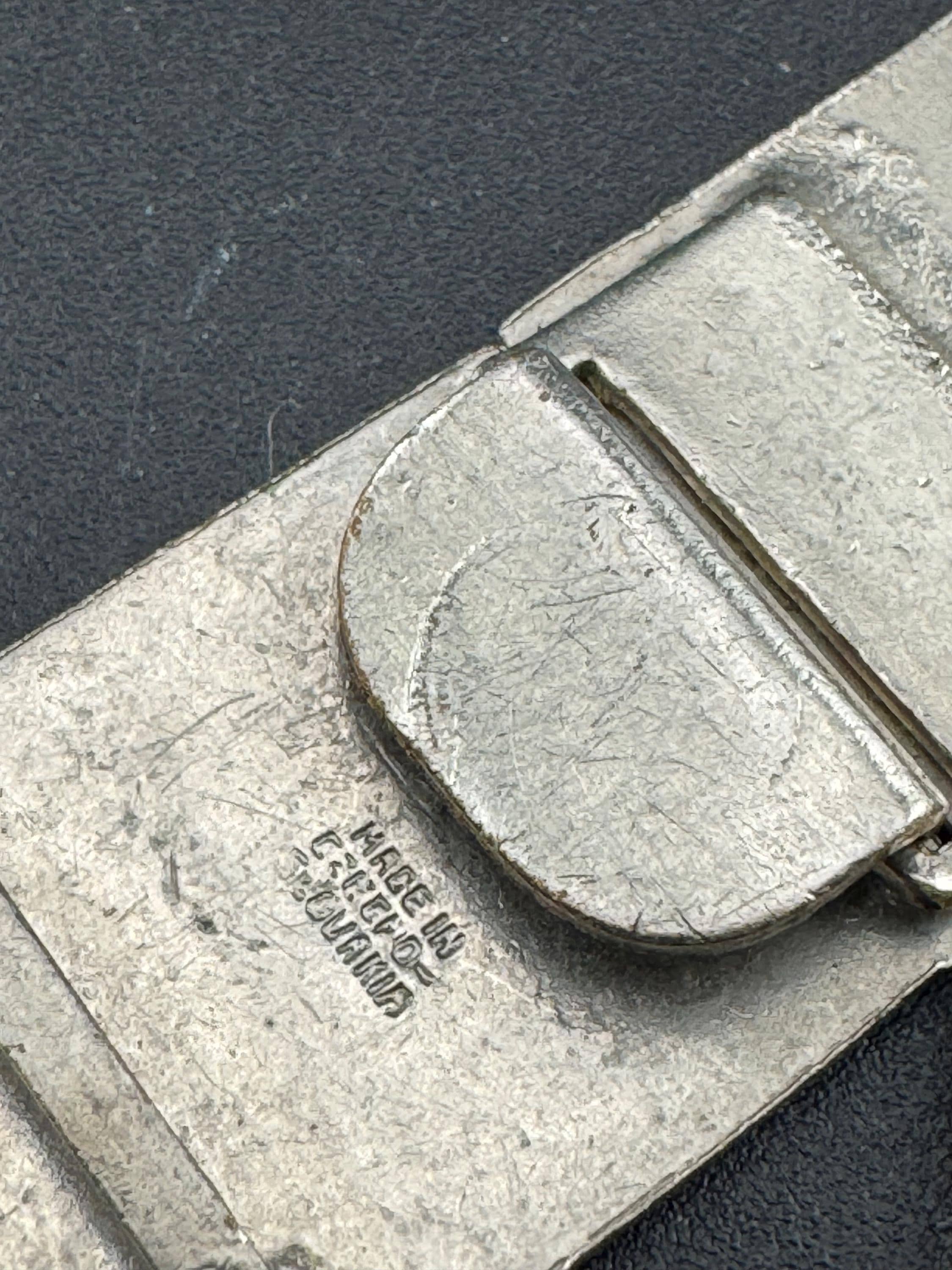 Antique Vintage Art Deco Pierre bex style czech blue red pink guilloche Enamel paste set Belt Buckle 1910s 1920s Sewing Haberdashery