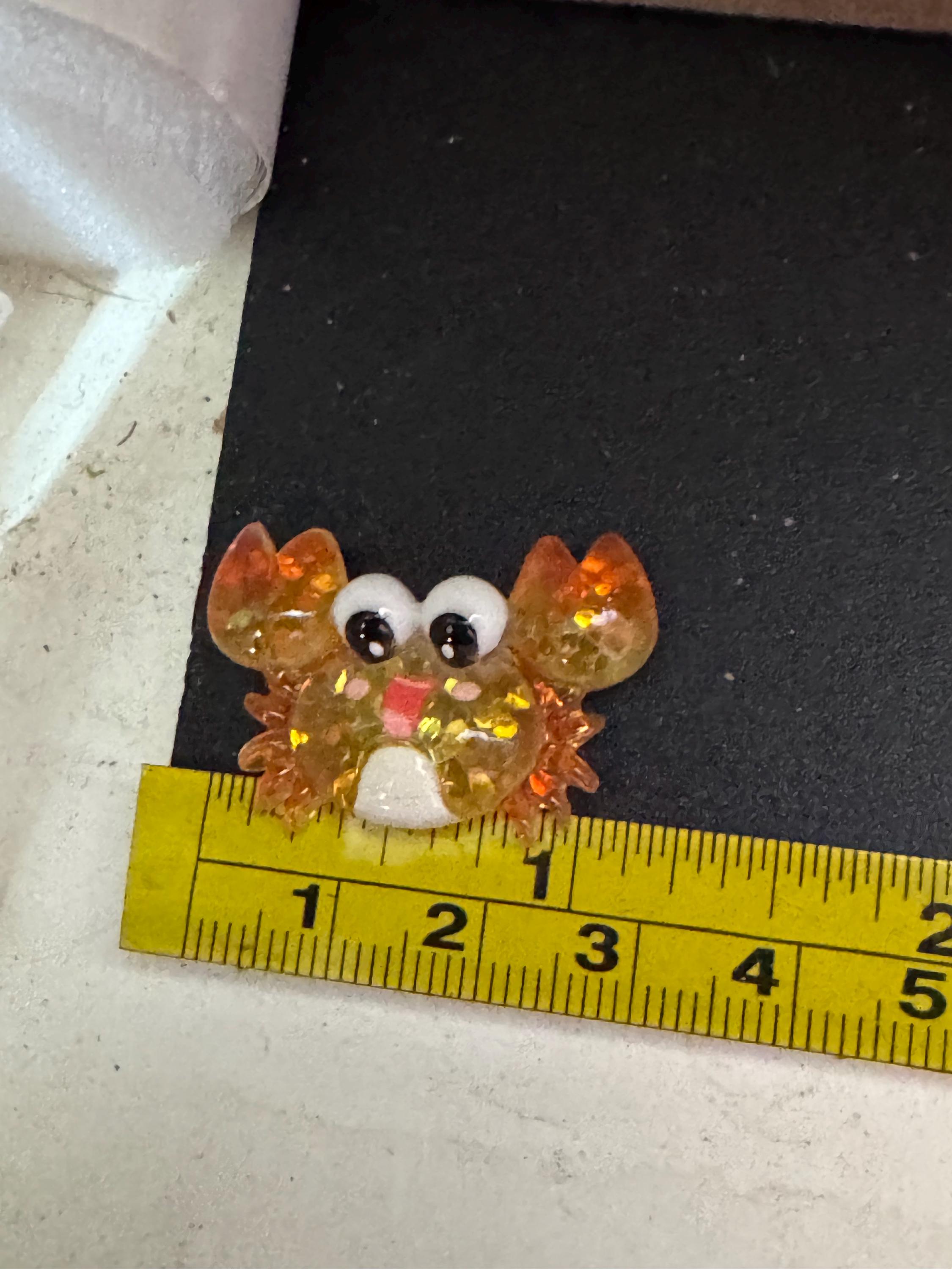 Glitter Resin Dolphin, Crab, or Jellyfish Cake Toppers - 2pc Set