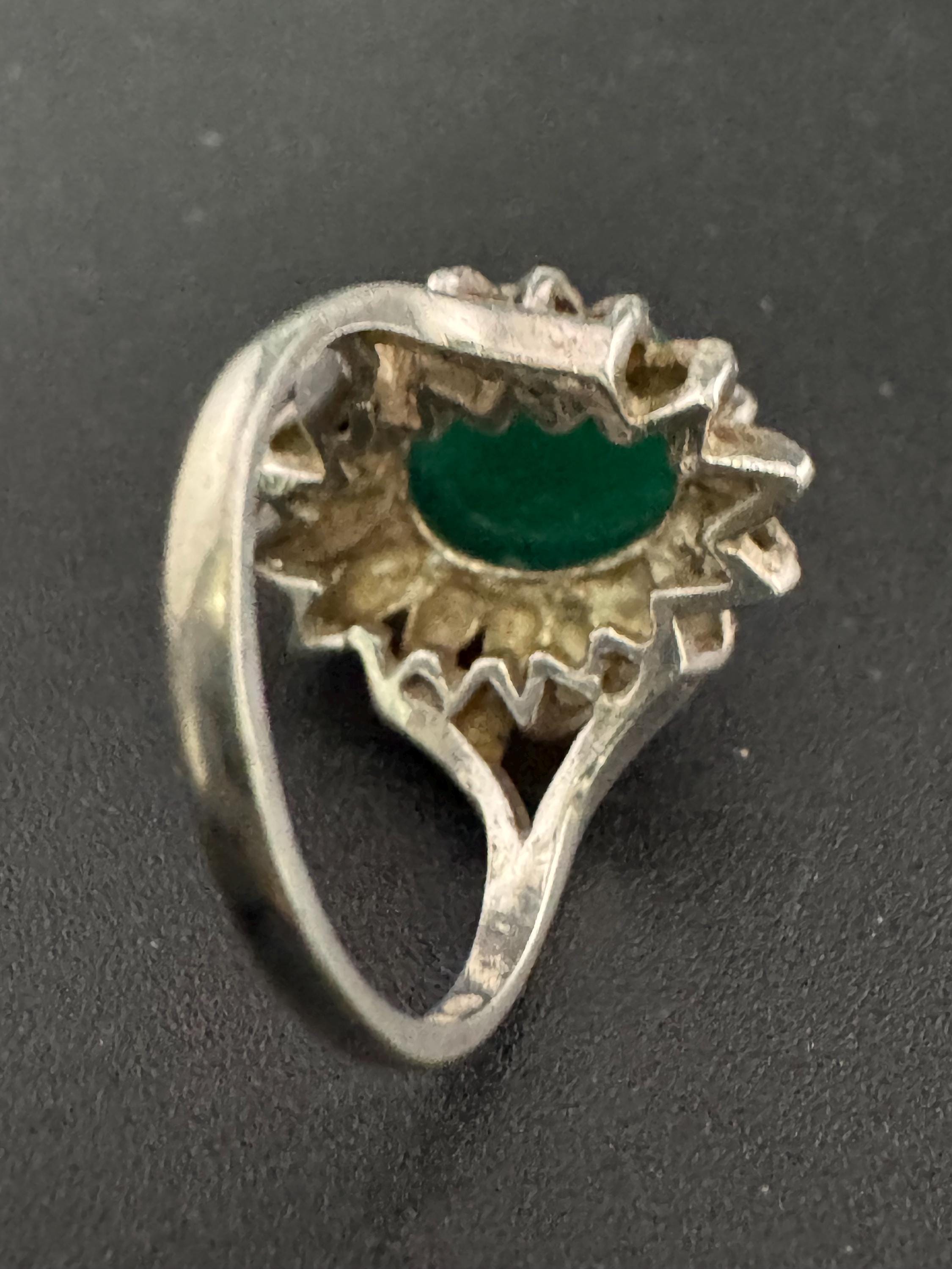 Size N/O brutalist ring, 925 Sterling silver ring gemstone