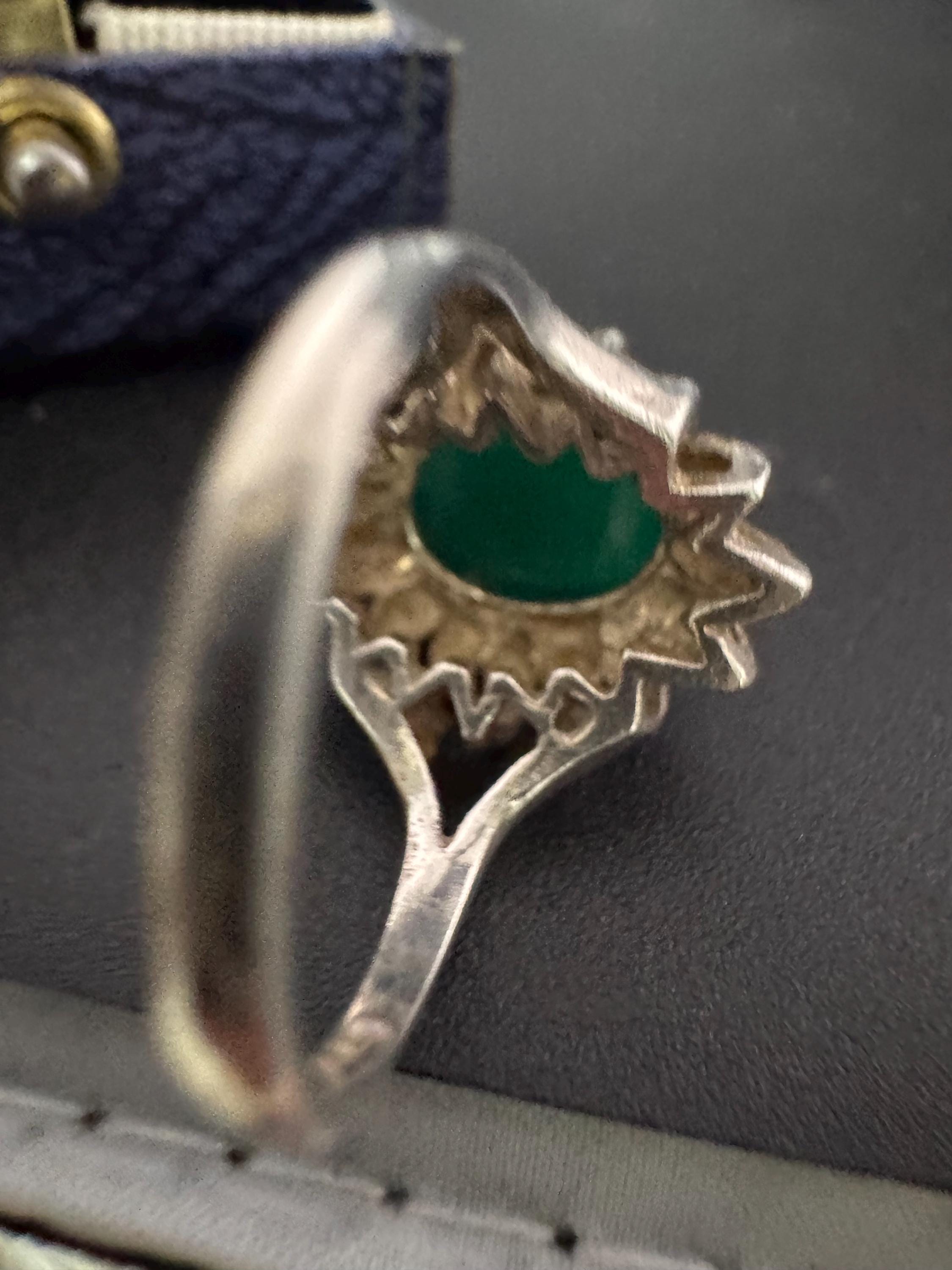 Size N/O brutalist ring, 925 Sterling silver ring gemstone