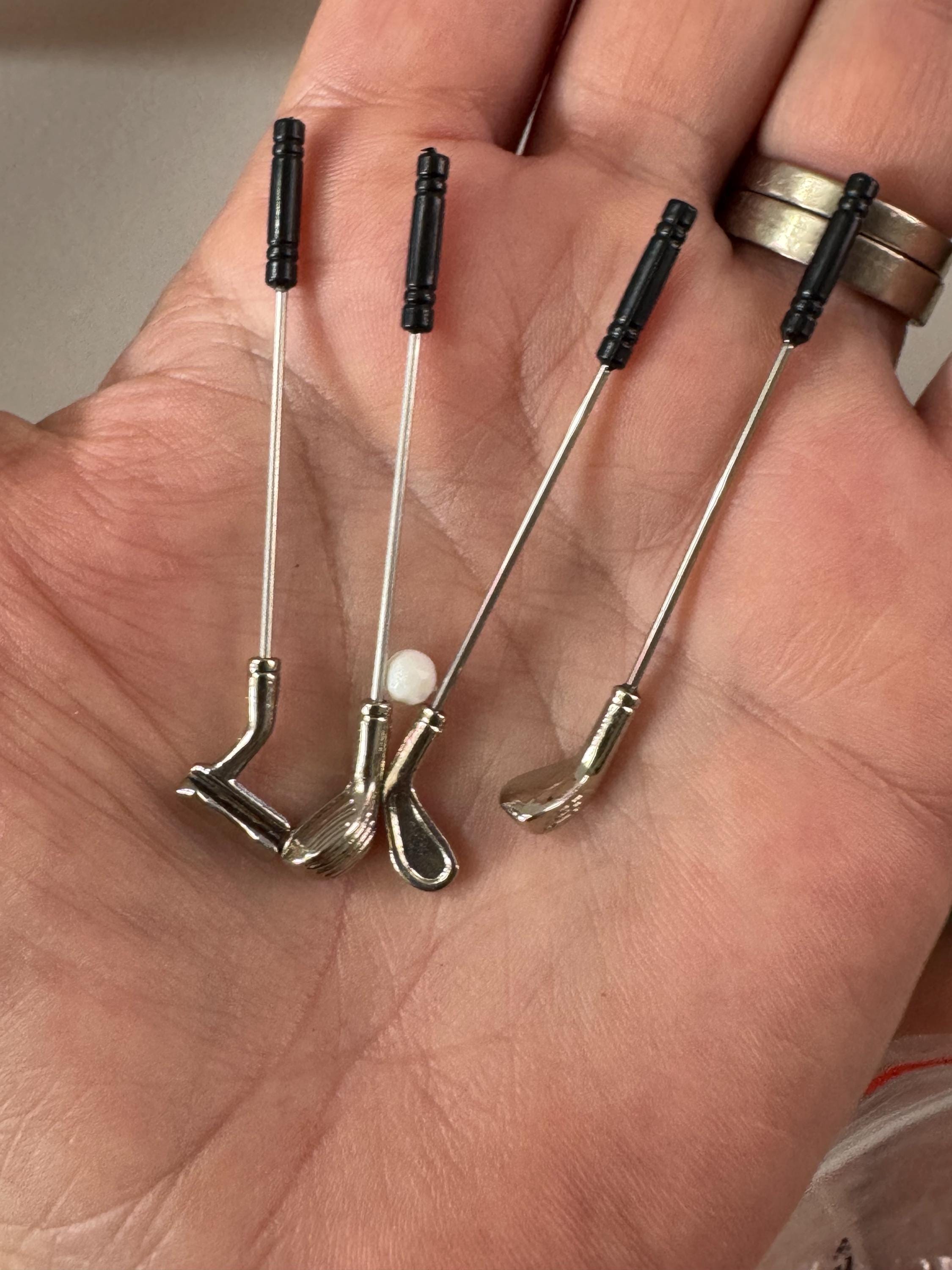 Miniature Golf Club Set: Dollhouse Cake Topper Decoration