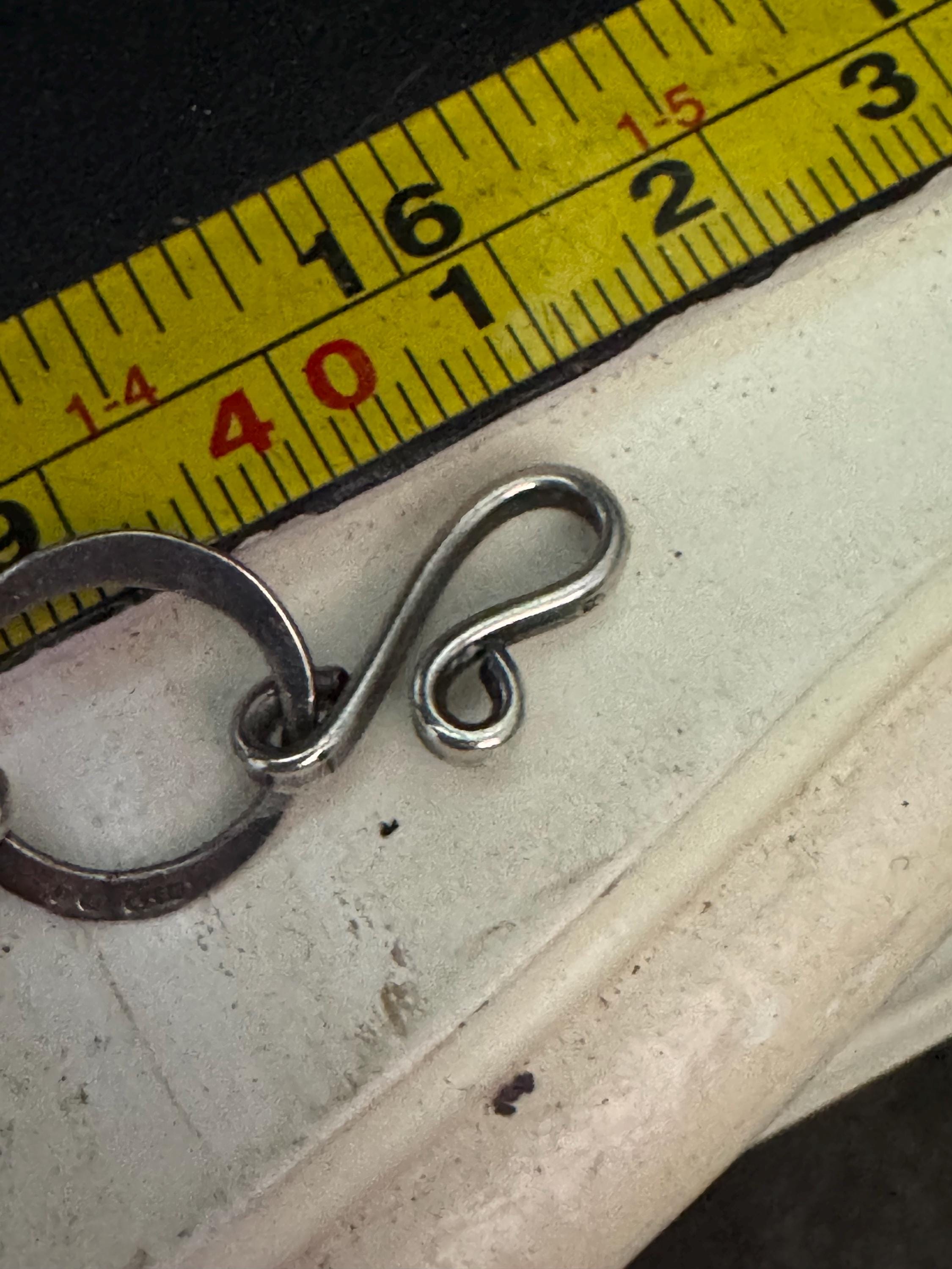 Vintage London 1976 R&LR 925 Sterling silver hoop ring 42cm chain necklace 18.1 grams